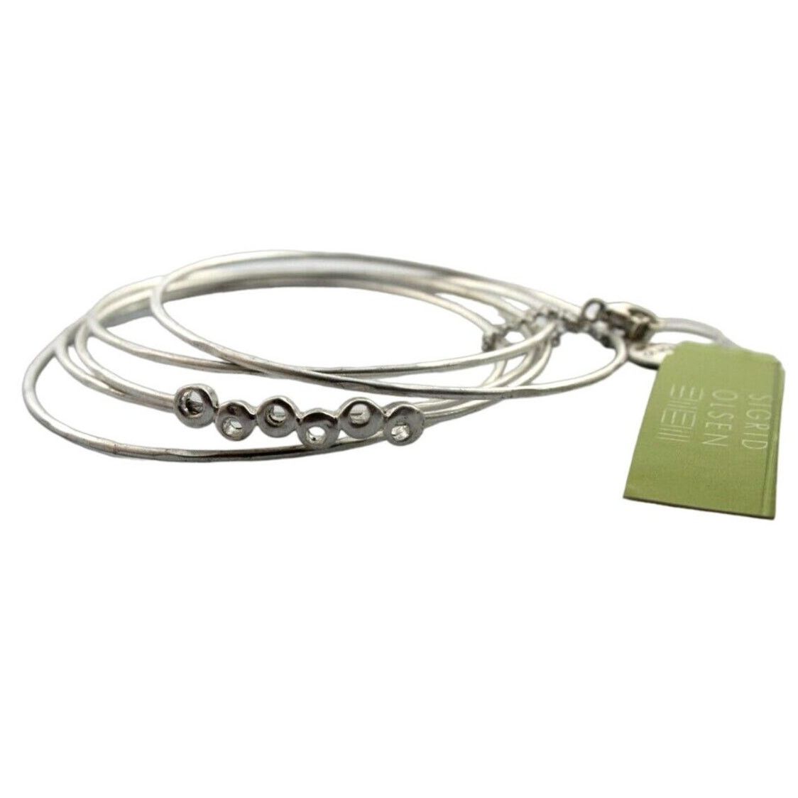 Other Sigfrid Olsen Silvertone Bracelet • 5 Bangles/Chain Size ONE SIZE - 1 Thumbnail
