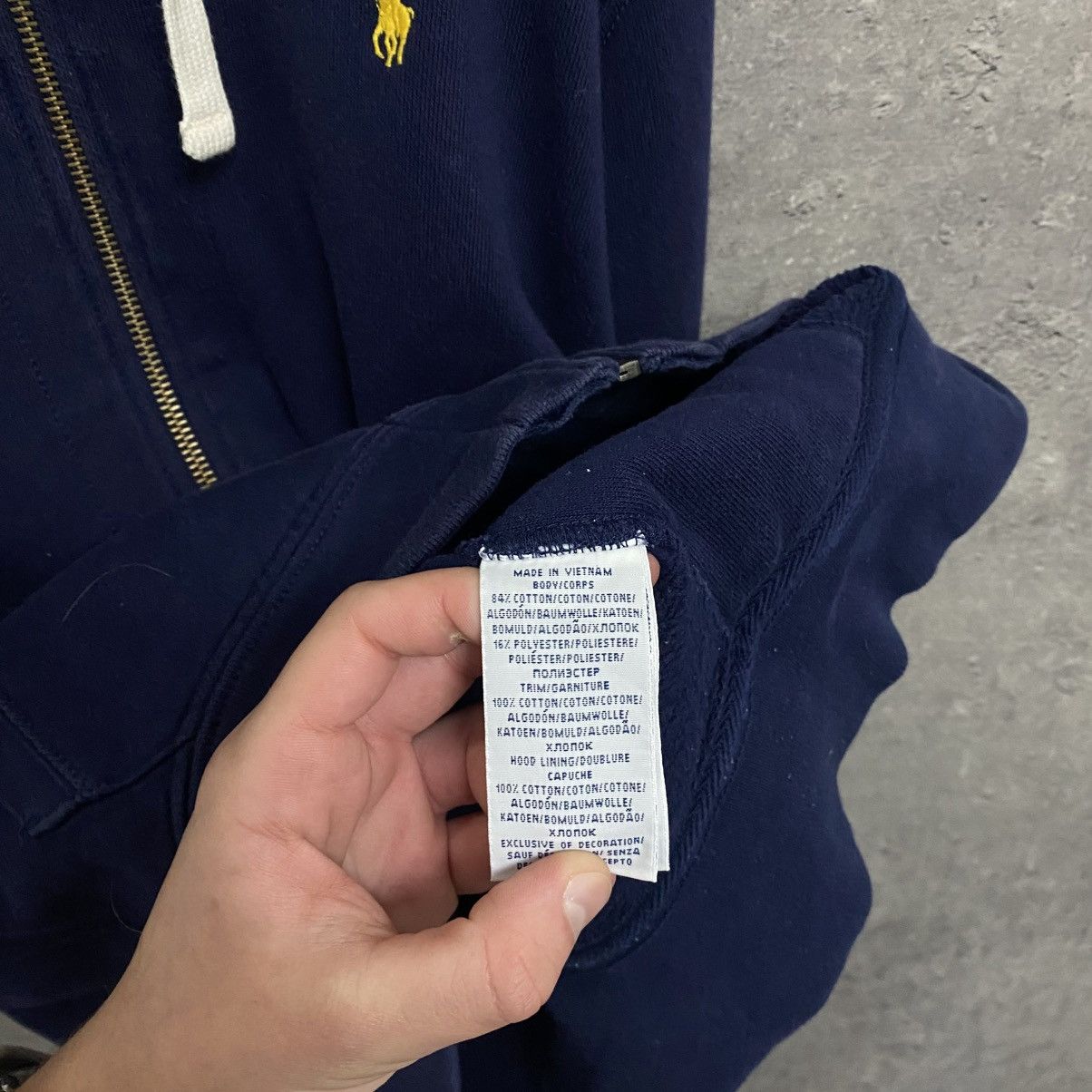 Polo Ralph Lauren Vintage Polo Ralph Lauren Zip Up Hoodie Navy Blue Size US XL / EU 56 / 4 - 9 Thumbnail