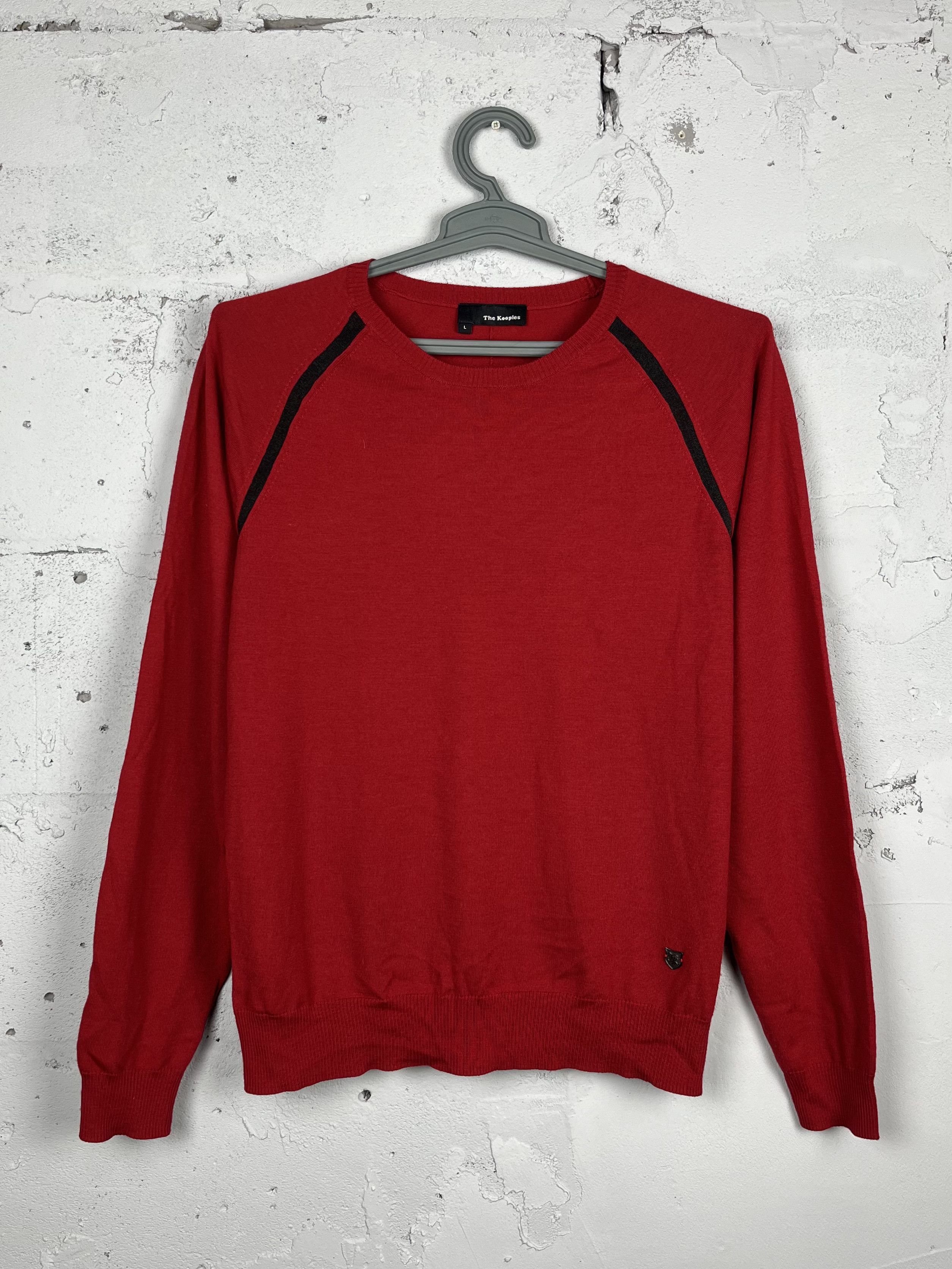 Designer × The Kooples × Vintage The Kooples Vintage Red Merino Wool Sweater Size US L / EU 52-54 / 3 - 1 Thumbnail