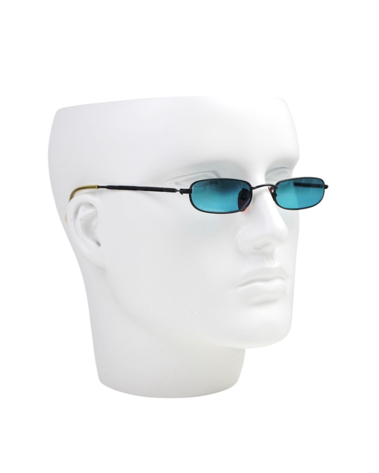 Hysteric Glamour 2000S JAPANESE MADE BLUE LENSES MICRO OVAL SUNGLASSES Size ONE SIZE - 4 Thumbnail