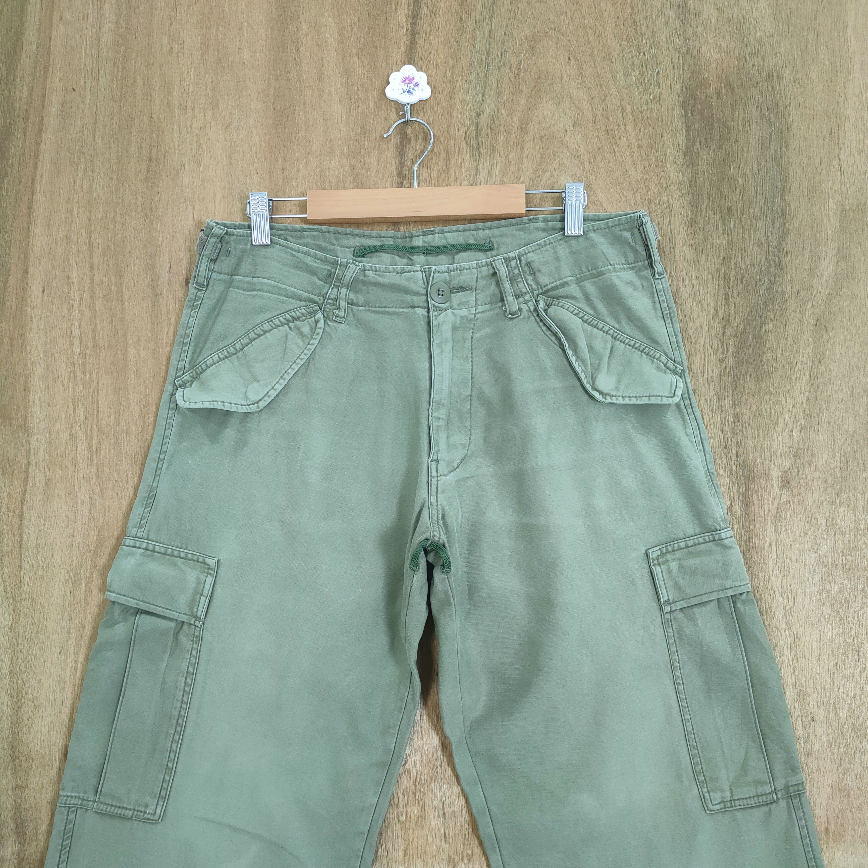 Japanese Brand VINTAGE B NUMBER GREEN CARGO PANTS Size US 32 / EU 48 - 2 Thumbnail