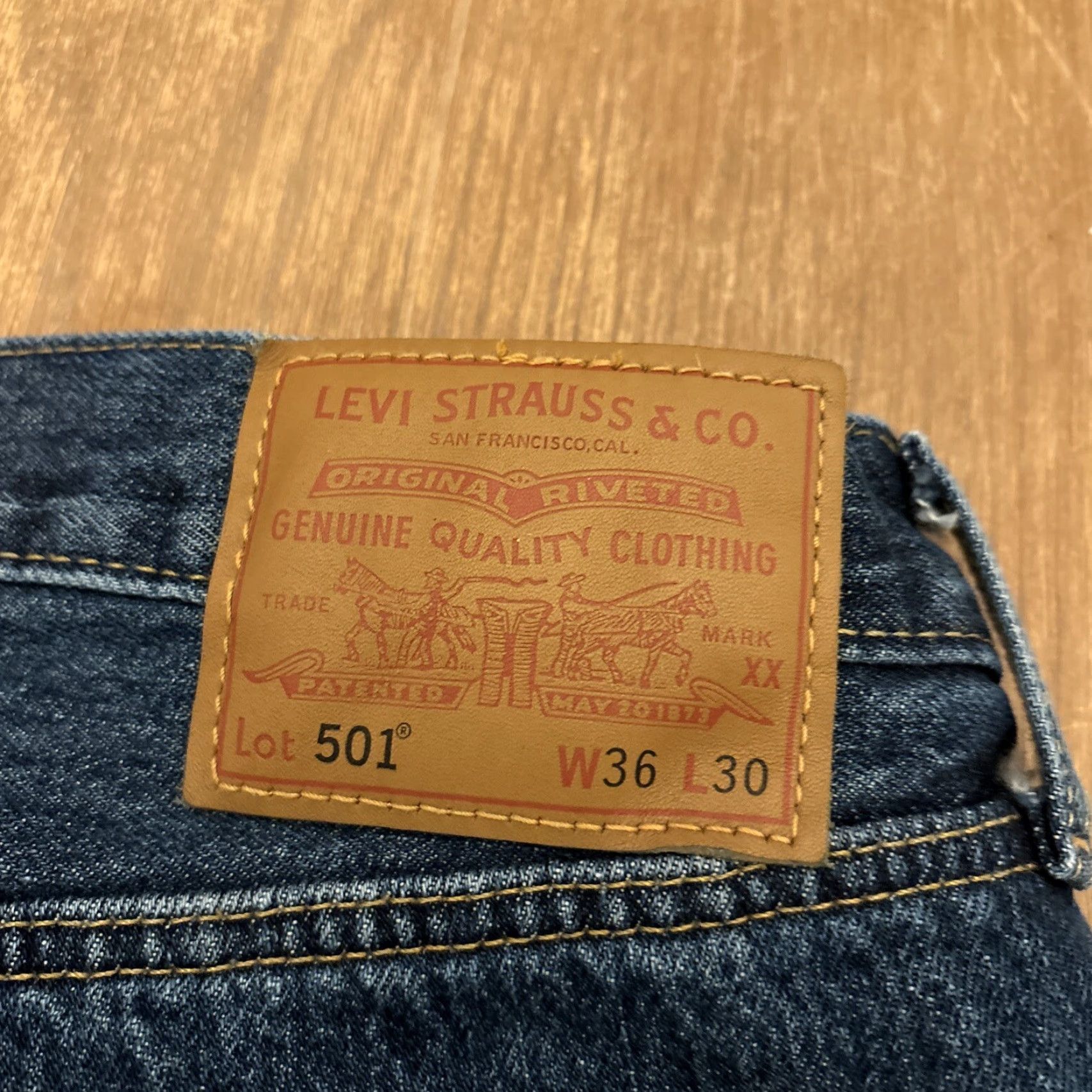 Levi's VINTAGE Levi's 501 Big E Jeans Blue Size 36/30 Button Fly Mens Size US 36 / EU 52 - 7 Thumbnail
