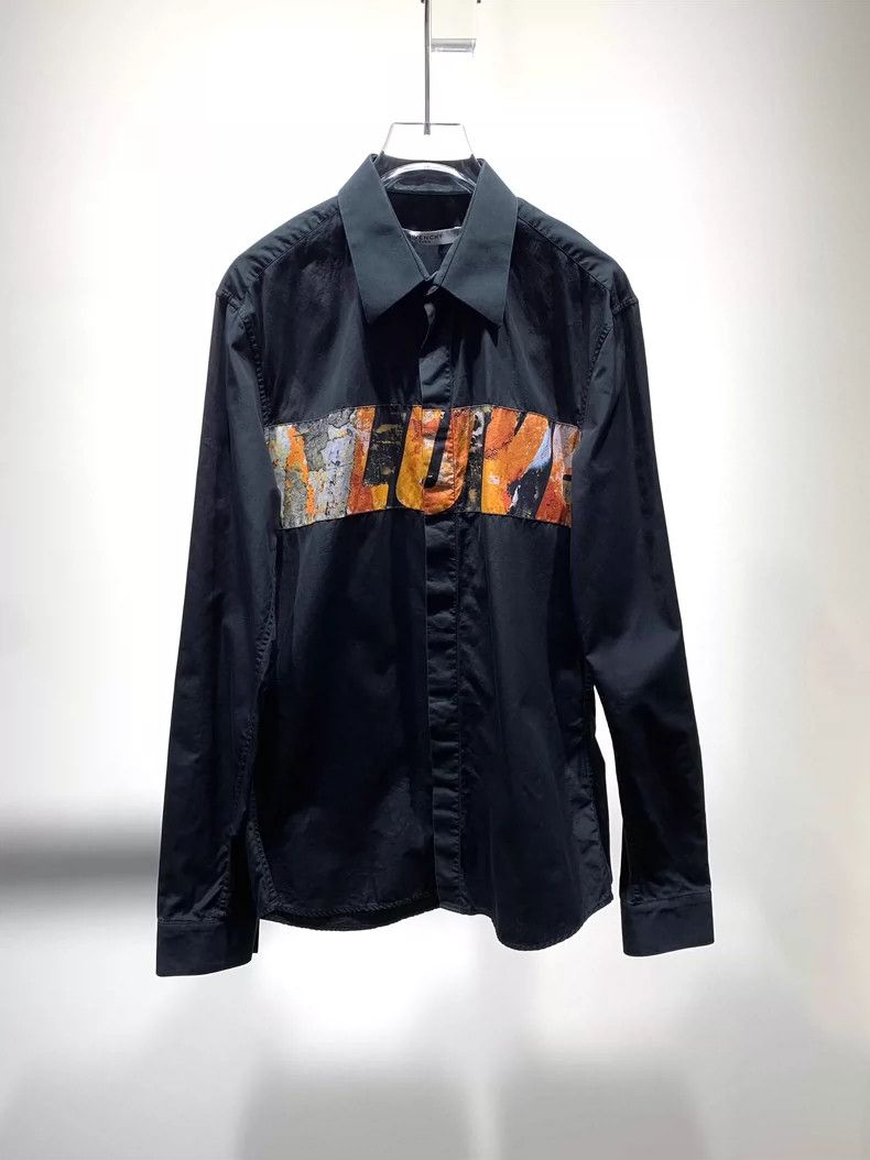 Givenchy Givenchy Size38 Black Round Neck Embroidered Logo Short Sle Size US M / EU 48-50 / 2 - 3 Thumbnail