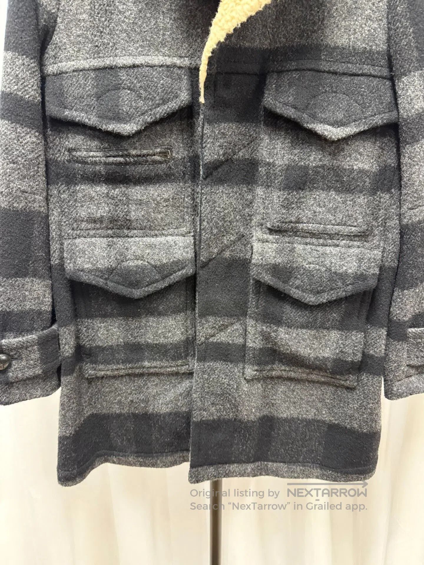 Comme des Garcons Homme Plus wool coat with faux fur collar. Size US L / EU 52-54 / 3 - 4 Thumbnail