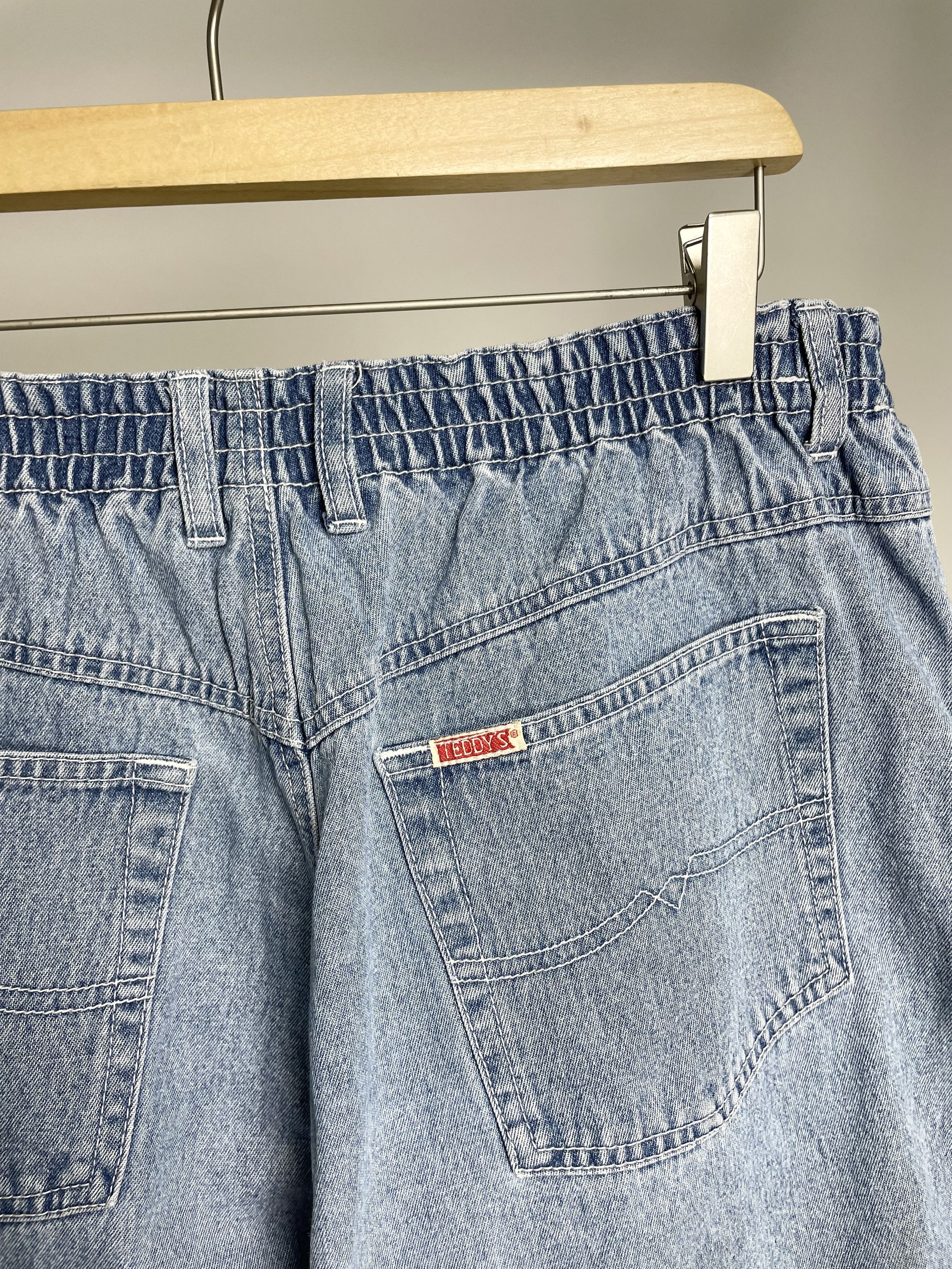 Teddy Fresh Teddy`s ( Size 36 ) Vintage Light Blue denim Shorts Jorts Size US 36 / EU 52 - 8 Thumbnail