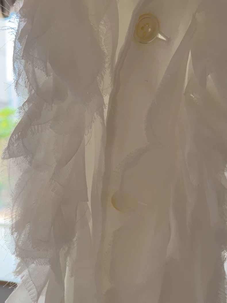Other Comme Des Garcons White Lace Shirt Size XS / US 0-2 / IT 36-38 - 9 Thumbnail