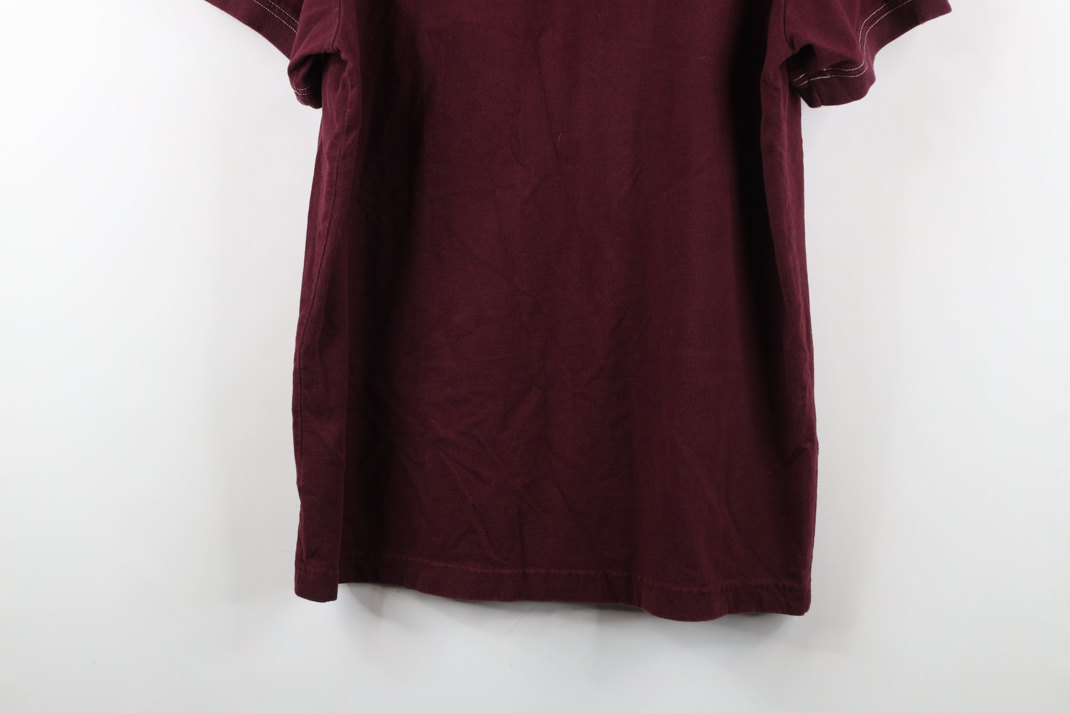 Ralph Lauren × Vintage Vintage 90s Y2K Ralph Lauren spell Surfing T-Shirt Burgundy Size US L / EU 52-54 / 3 - 13 Thumbnail