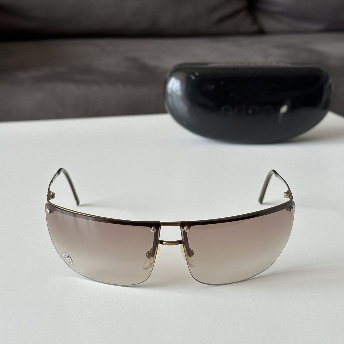 Gucci × Tom Ford × Vintage GUCCI Bronze Sunglasses with Rhinestones GG 2652/STRASS Size ONE SIZE - 5 Thumbnail