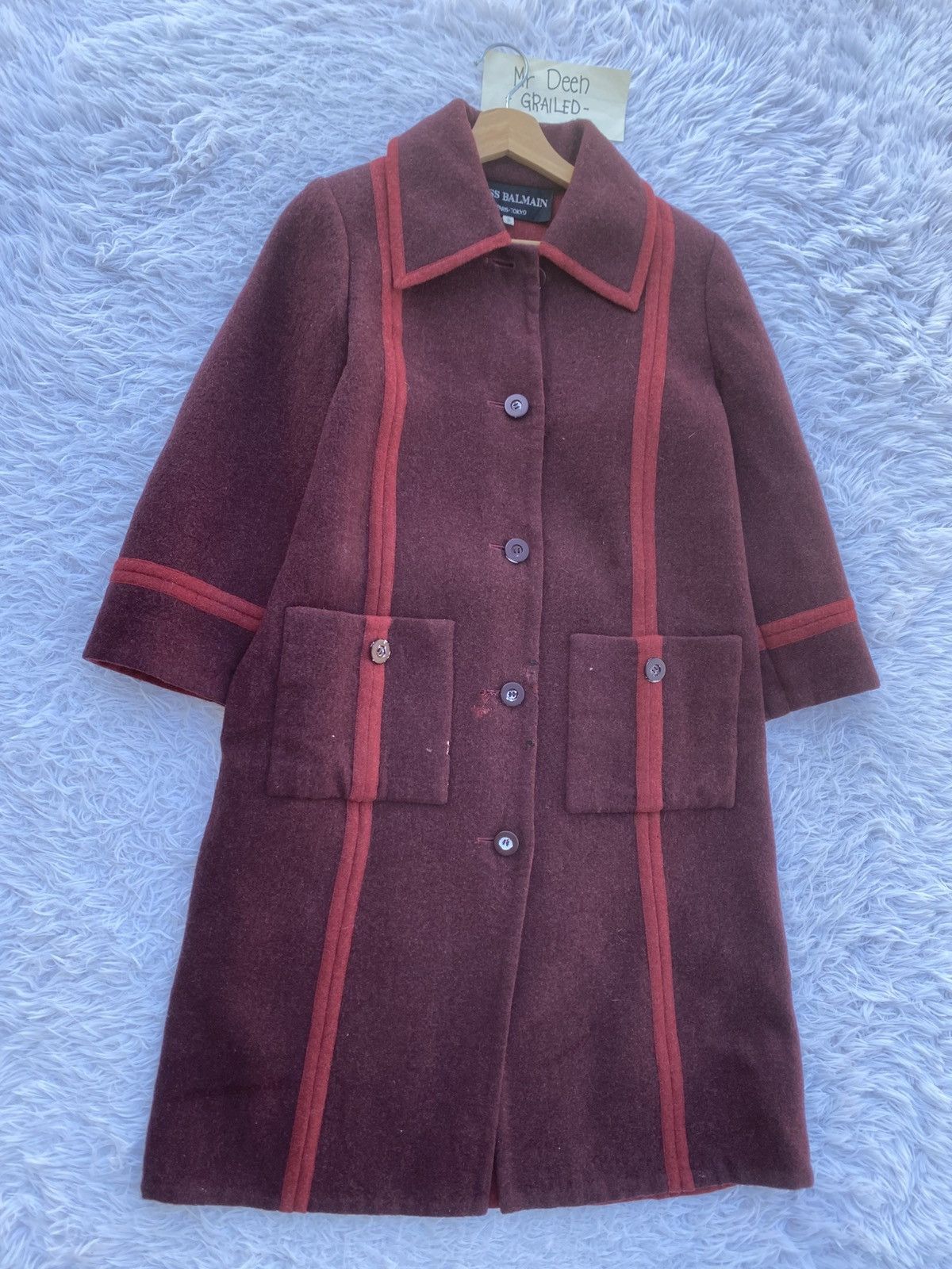 Balmain Rare Vintage 90s Swiss Balmain Wool Jacket Size M / US 6-8 / IT 42-44 - 3 Thumbnail