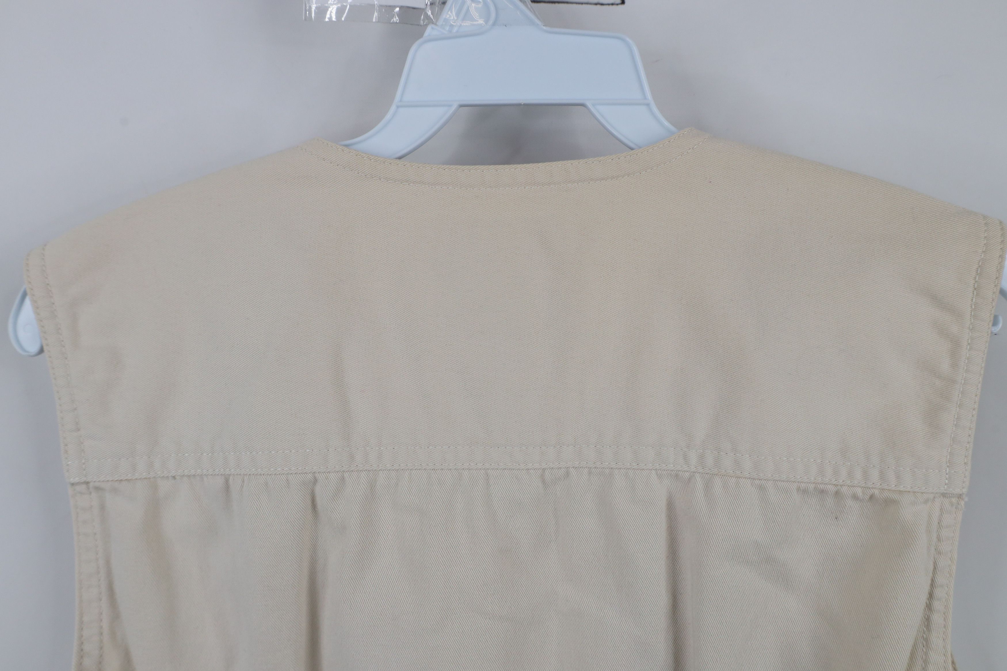 Vintage Vintage 90s Streetwear Chino Button Vest Jacket Beige Size M / US 6-8 / IT 42-44 - 8 Thumbnail