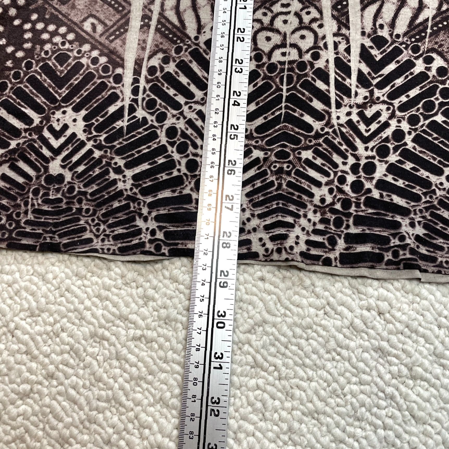 Vintage Style & Co Tank Top Shirt Womens XL Brown Sleeveless Tribal Print Light Ladies Size XL / US 12-14 / IT 48-50 - 6 Thumbnail
