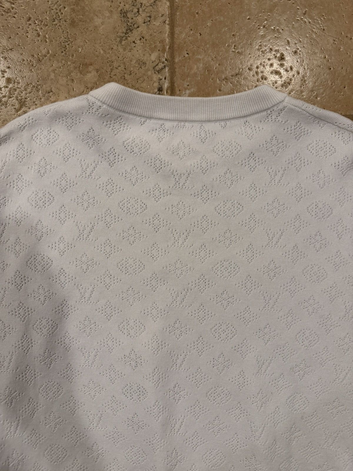 Louis Vuitton Louis Vuitton Monogram Pointelle Cotton Pullover Sweatshirt Size US XXL / EU 58 / 5 - 12 Thumbnail