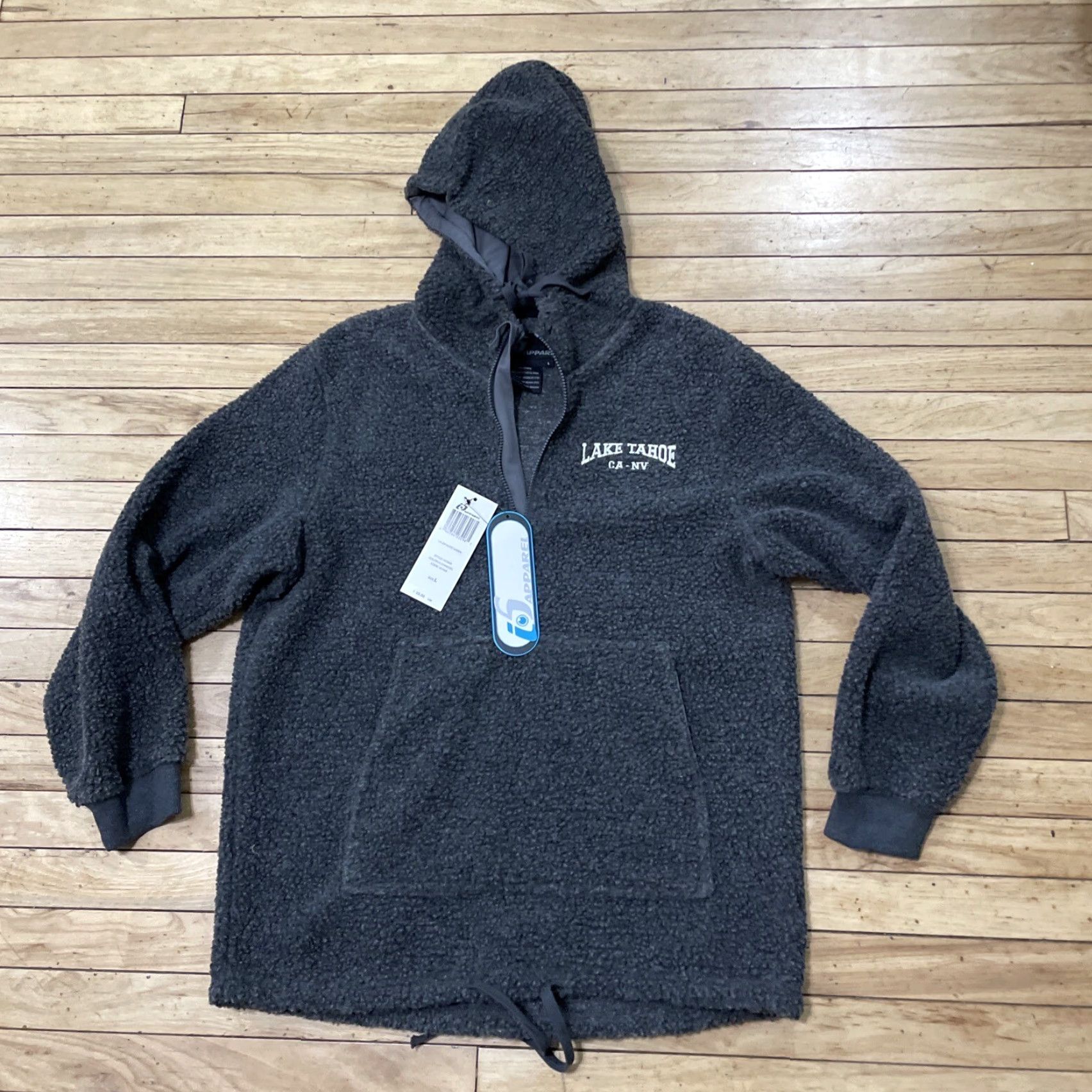 Vintage VINTAGE I5Apparel Sherpa Fleece 1/4 Zip Hood TAHOE Adult Large Charcoal Gray Warmth NEW Size US L / EU 52-54 / 3 - 3 Thumbnail
