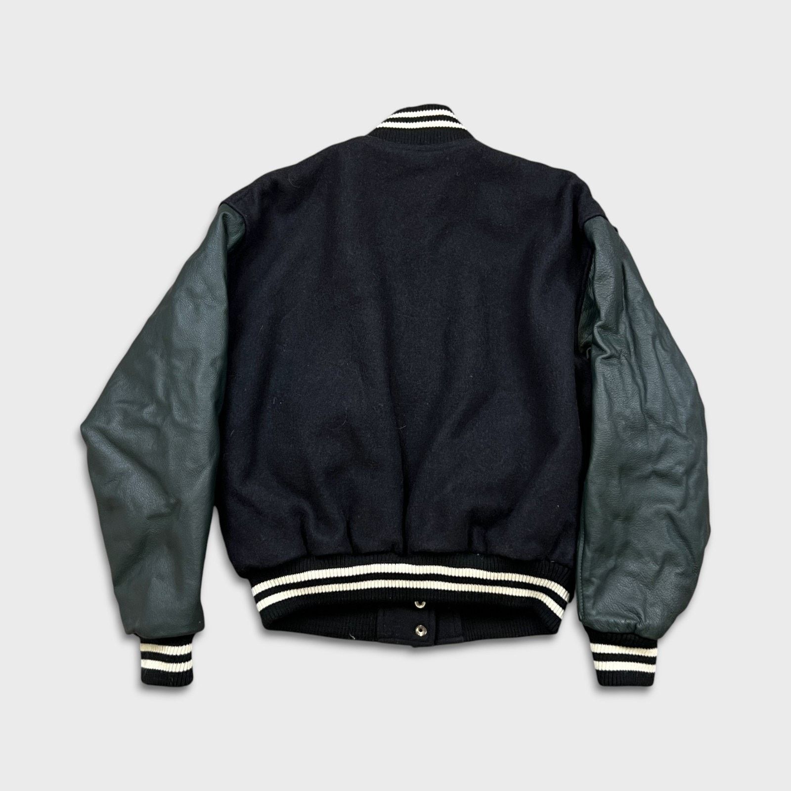Vintage Vintage EMI Music Canada Varsity Jacket Wool Leather 90s Size US M / EU 48-50 / 2 - 6 Thumbnail