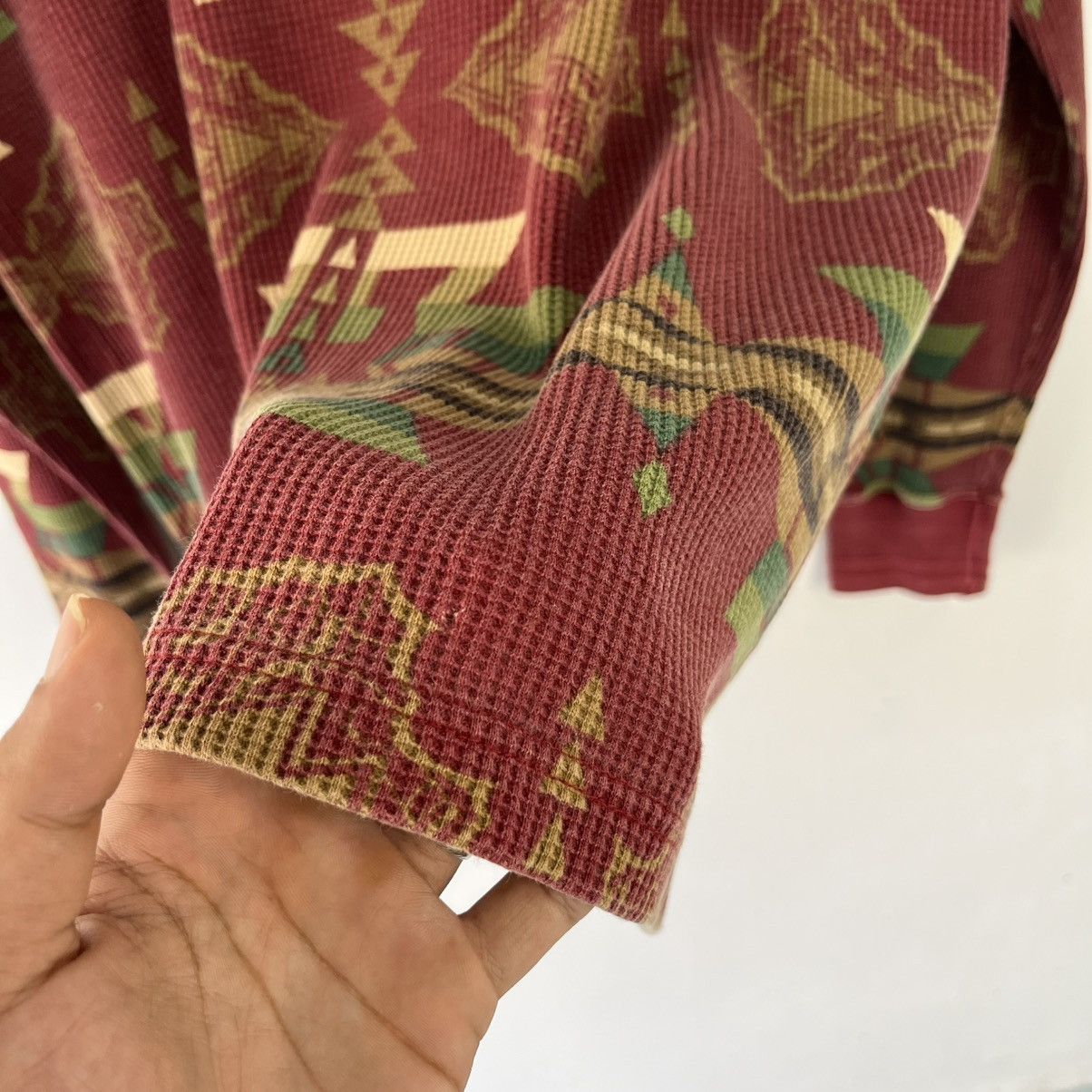 Polo Ralph Lauren × Vintage Vintage Polo RL Waffle Sweater Size US M / EU 48-50 / 2 - 10 Thumbnail
