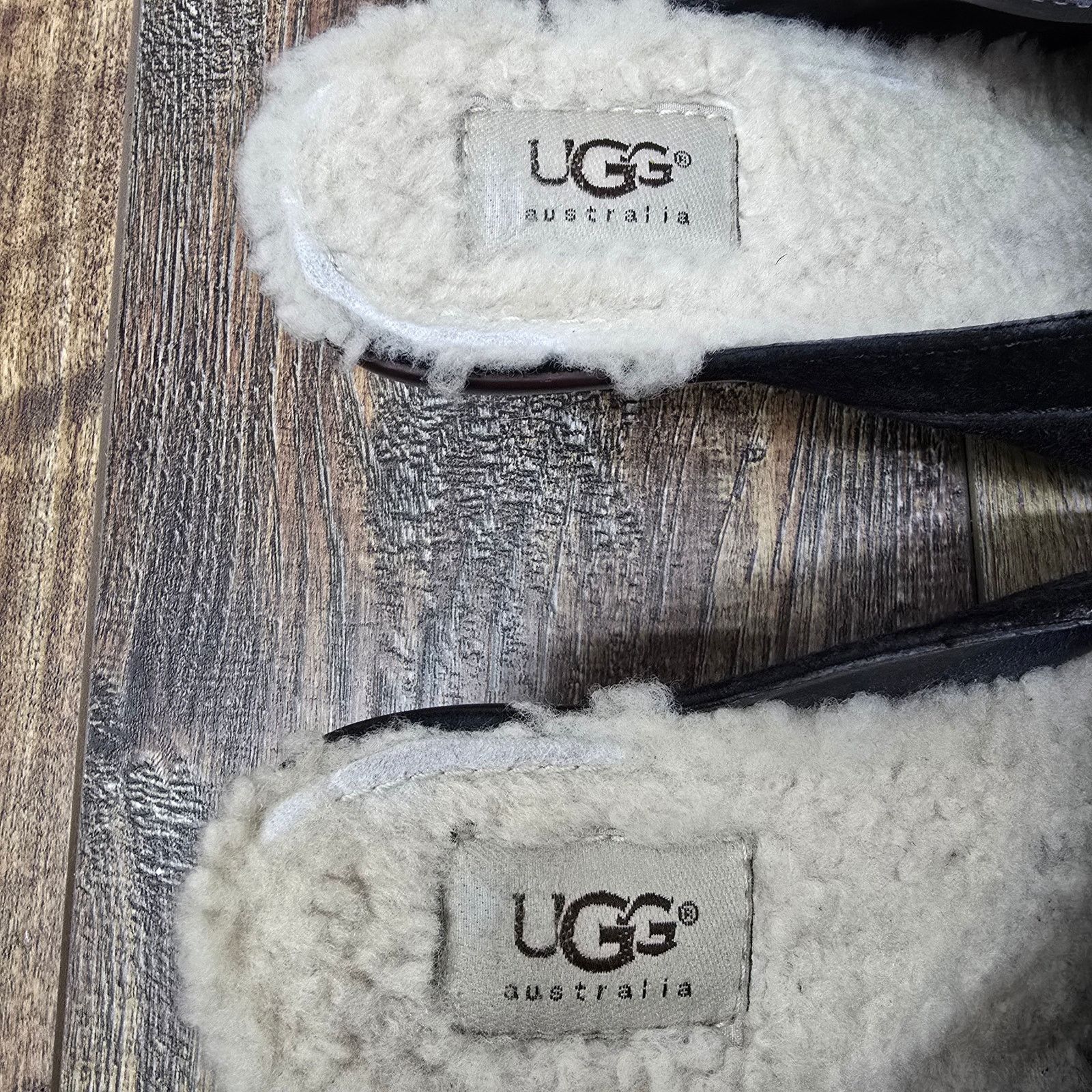 Ugg UGG Suede Leather Sheepskin Shearling Isabella Clogs Heels Size US 9.5 / IT 39.5 - 5 Thumbnail