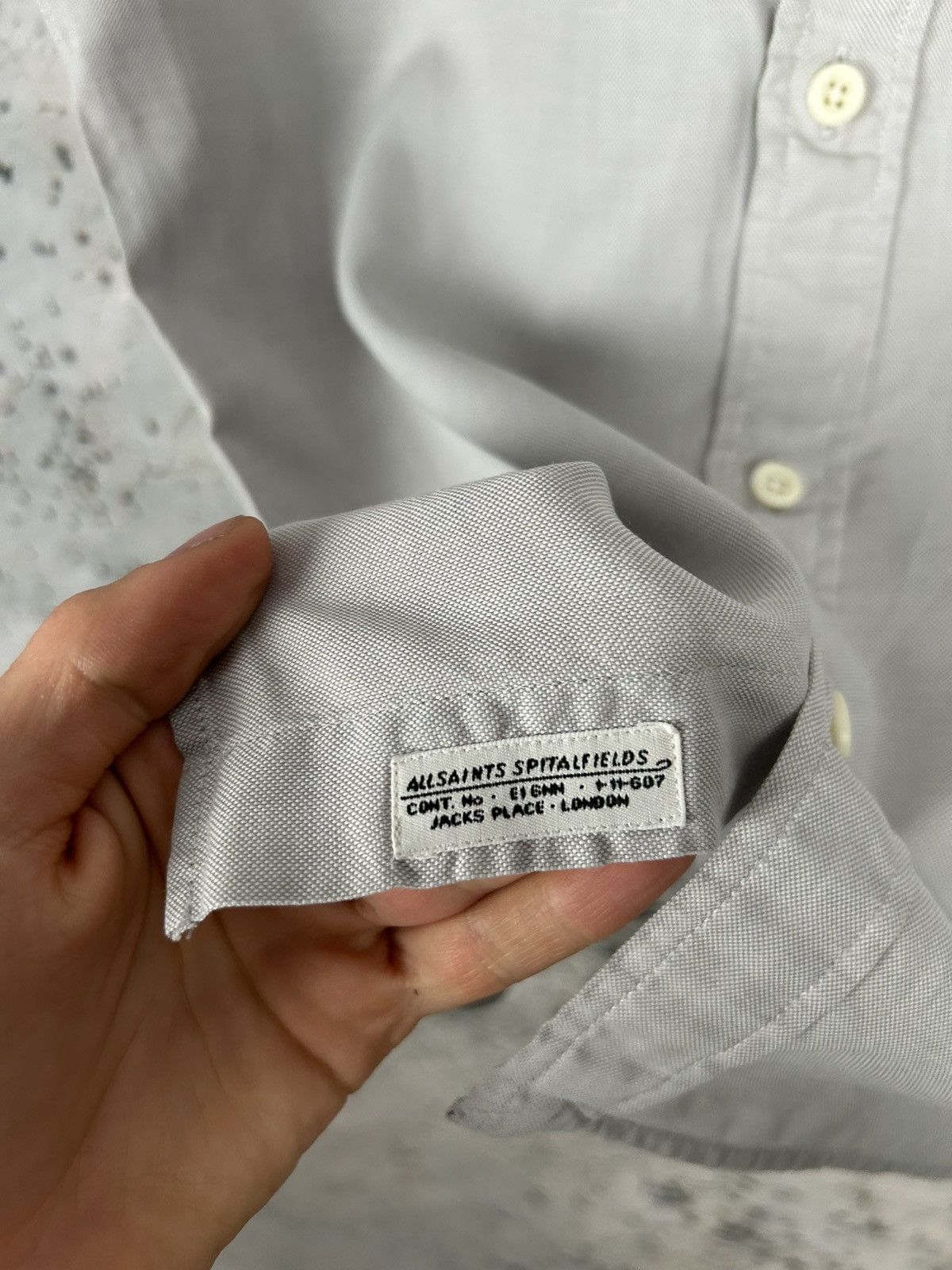 Allsaints Allsaints Designer Grey Short Sleeve Shirt Streetwear Punk Size US S / EU 44-46 / 1 - 5 Thumbnail