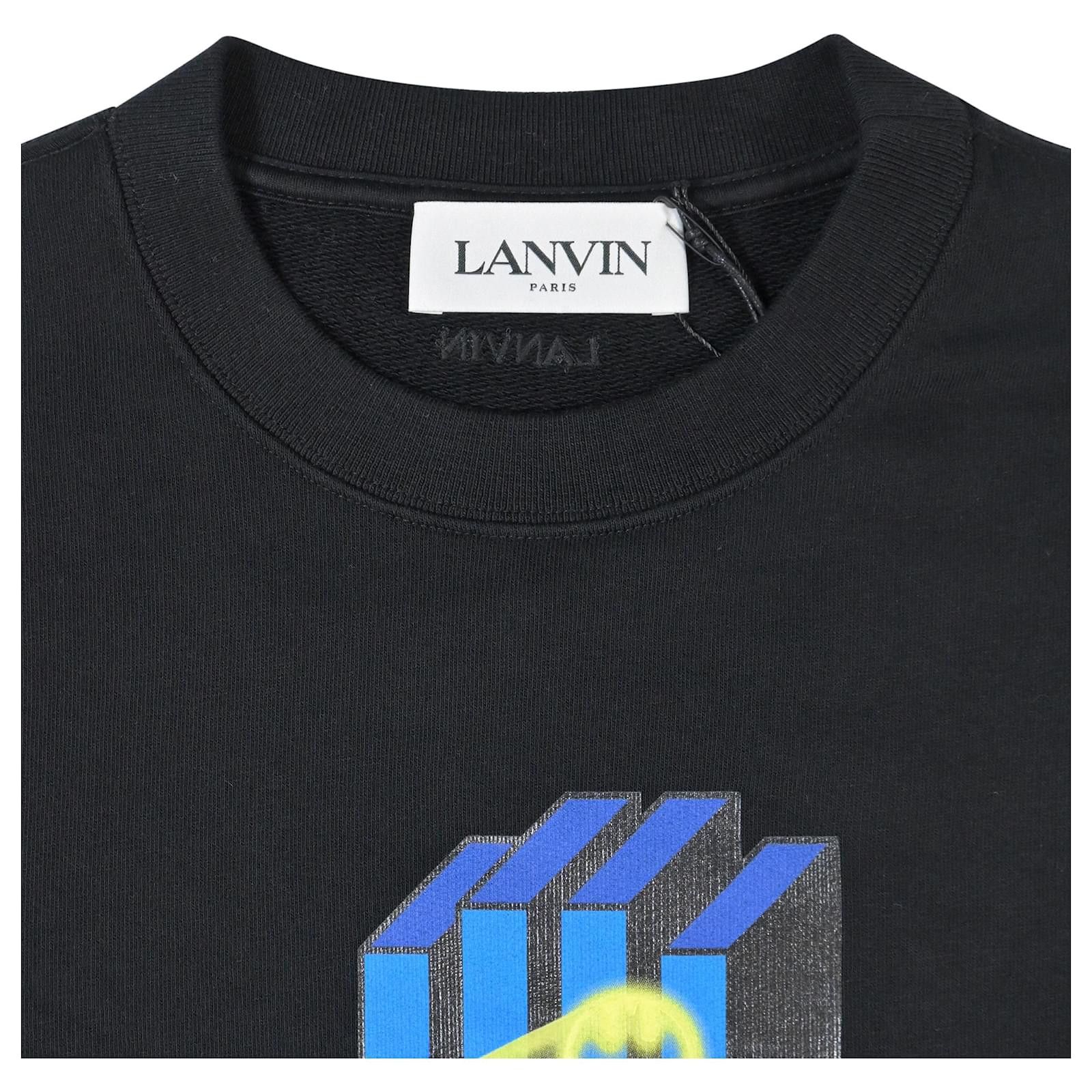 Lanvin o1y0225 Logo Sweatshirt in Black Size US XS / EU 42 / 0 - 3 Thumbnail