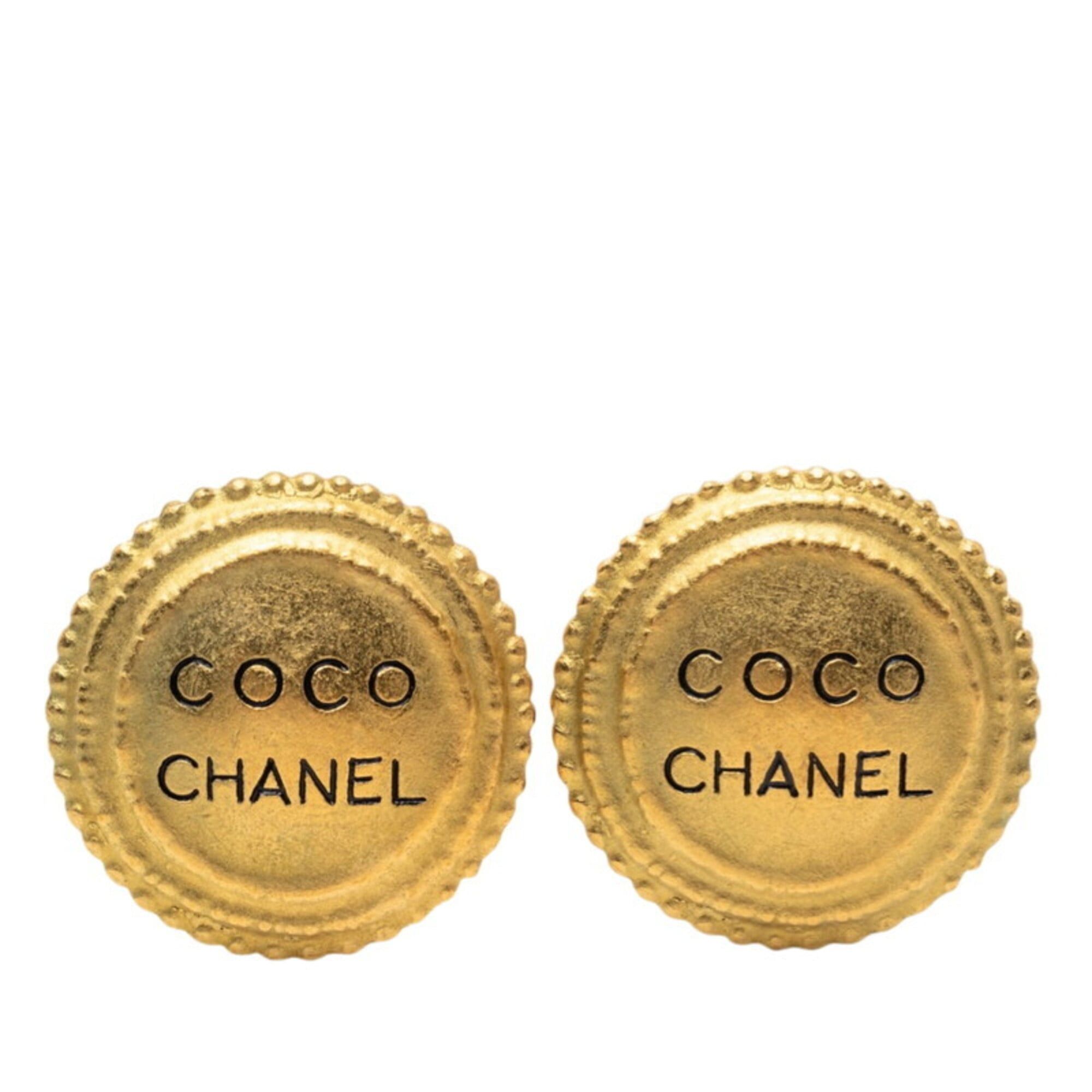 Chanel Chanel Coco Logo Earrings, Gold Plated, Women's CHANEL Size ONE SIZE - 1 Thumbnail
