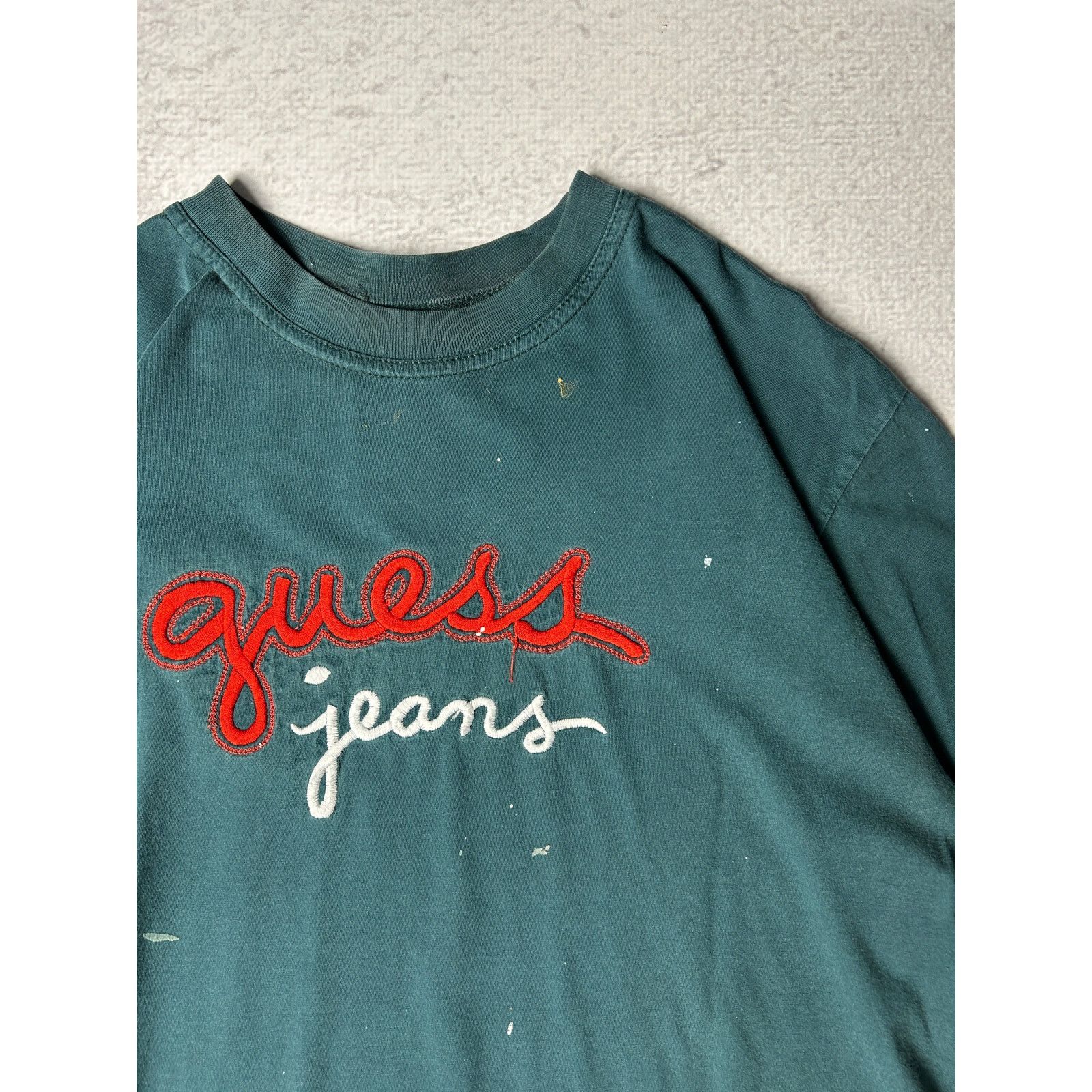 Guess Vintage 00s Guess Green Short Sleeve T-Shirt - Men's Large Size US L / EU 52-54 / 3 - 3 Thumbnail