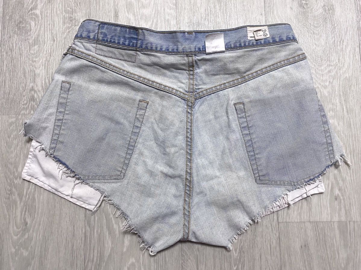 Levi's Vintage Clothing Women’s Levi’s Urban Renewal Washed Blue Mini Shorts Rework Size 29" - 16 Thumbnail