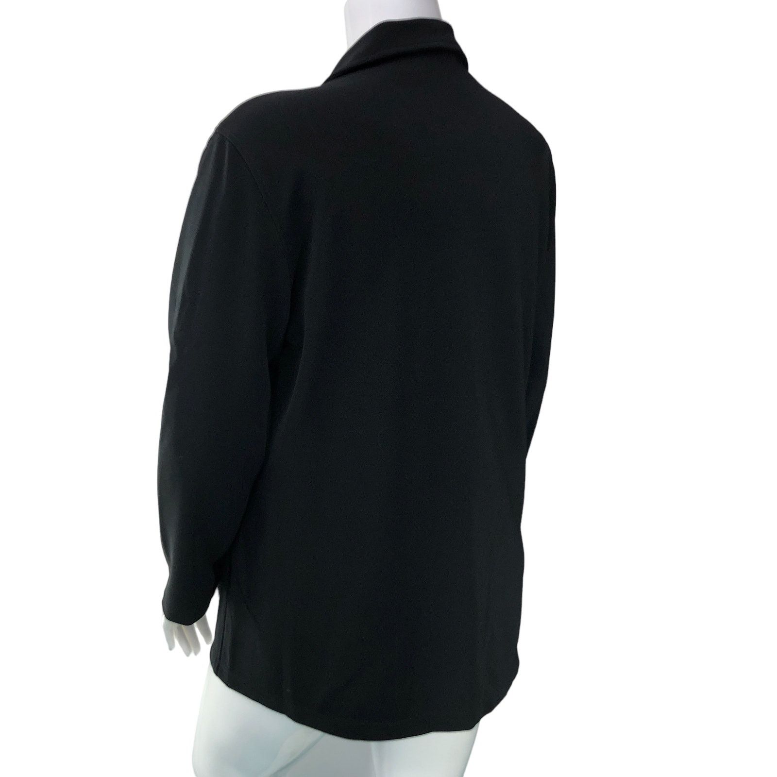 Chicos Chicos Womens Size 2 US 12 Jacket Black Button Tiny Flaw Size L / US 10 / IT 46 - 7 Thumbnail