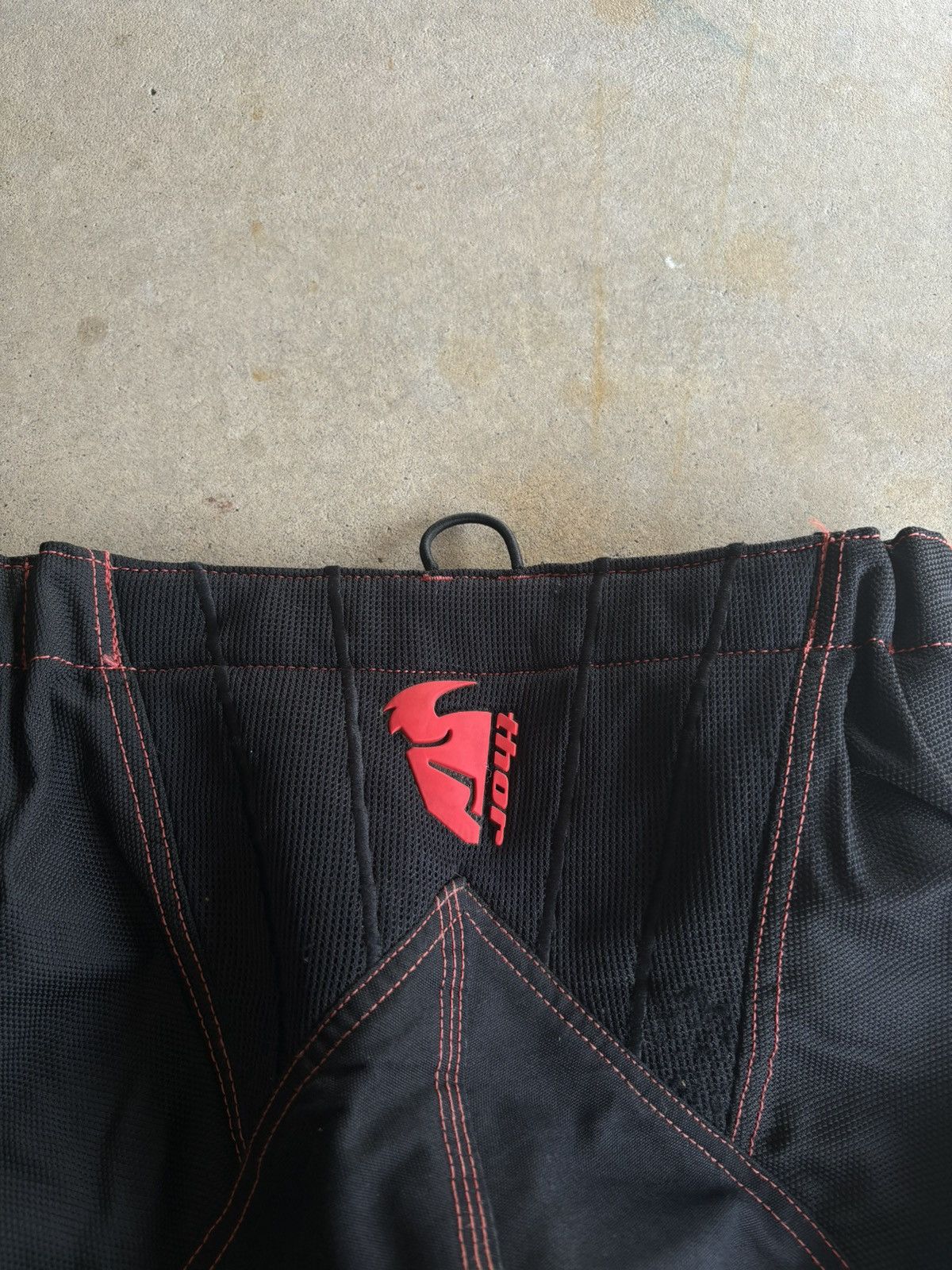 Vintage Crazy Thor Motocross Wide Leg Thick Red Accent Black Pants Size US 30 / EU 46 - 3 Thumbnail