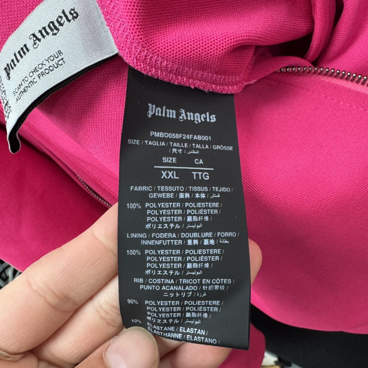Palm Angels Palm Angels Pink Track Jacket Size US XXL / EU 58 / 5 - 6 Thumbnail