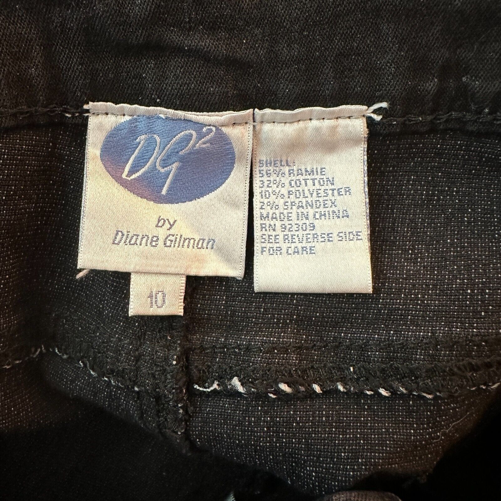 Other DG2 Diane Gilman Black Mid-Rise Denim Jeans Straight Leg 10 Size 32" / US 10 / IT 46 - 6 Thumbnail