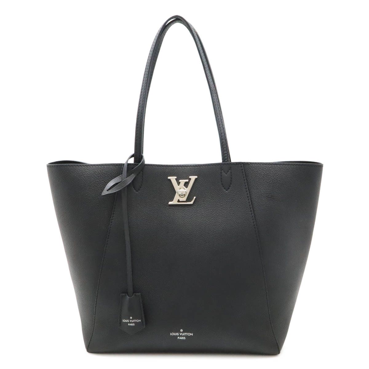 Louis Vuitton Louis Vuitton Lockme Leather 2Way Bag Leather Shoulder Bag M42291 in Black, Women's