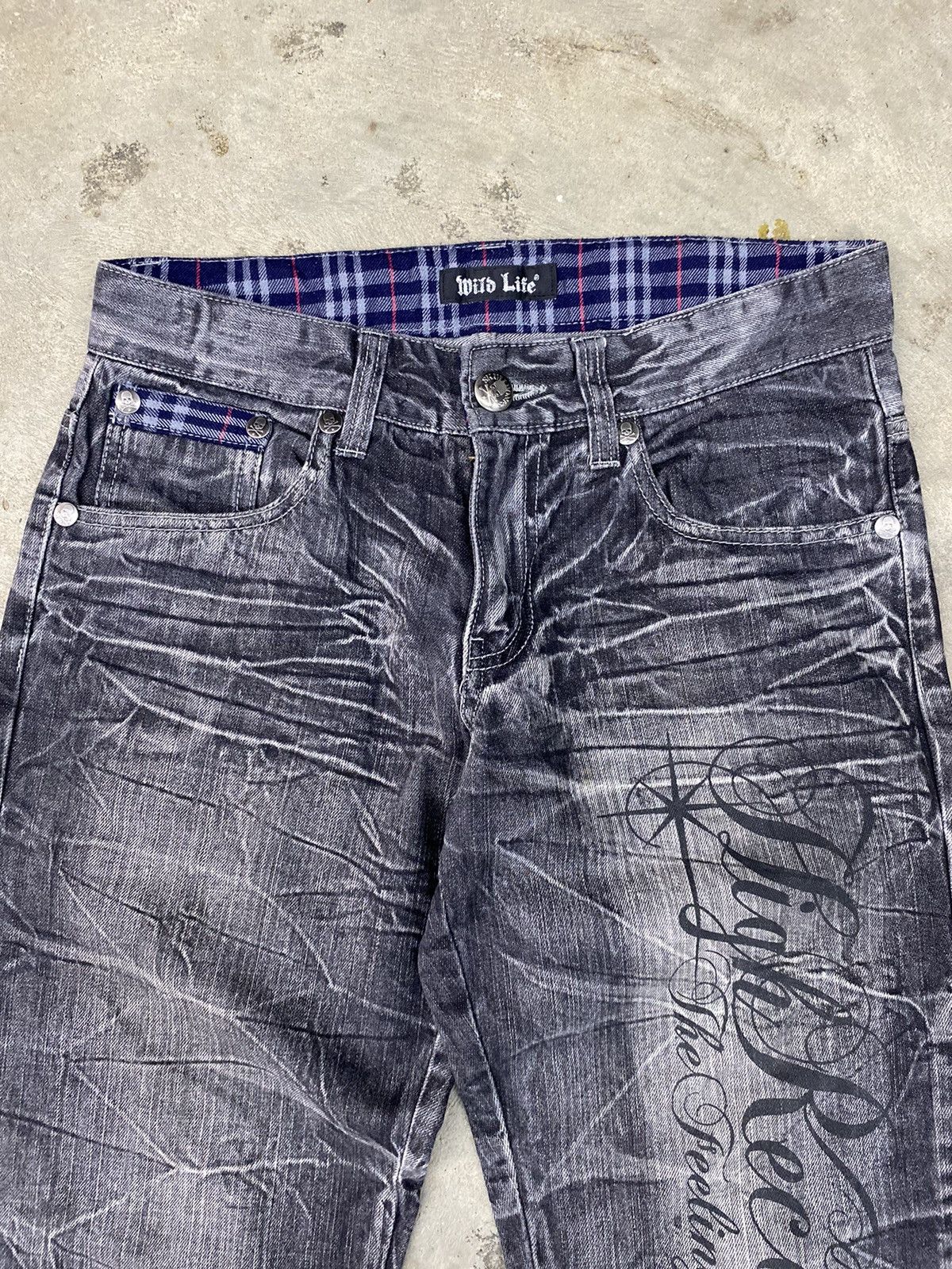 If Six Was Nine japanese brand wild life mud splater jeans undefined Size US 29 - 7 Thumbnail