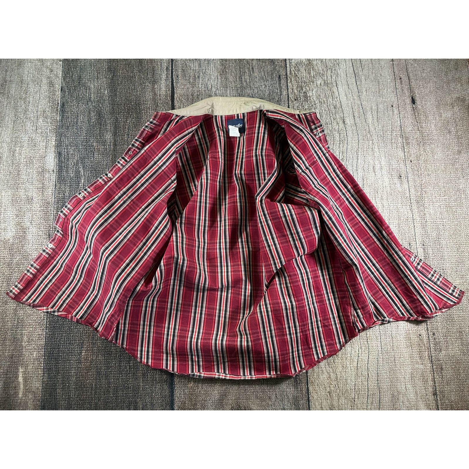Wrangler Wrangler Flannel Snap Button Shirt Shacket XL Plaid Jacket Size US XL / EU 56 / 4 - 6 Thumbnail