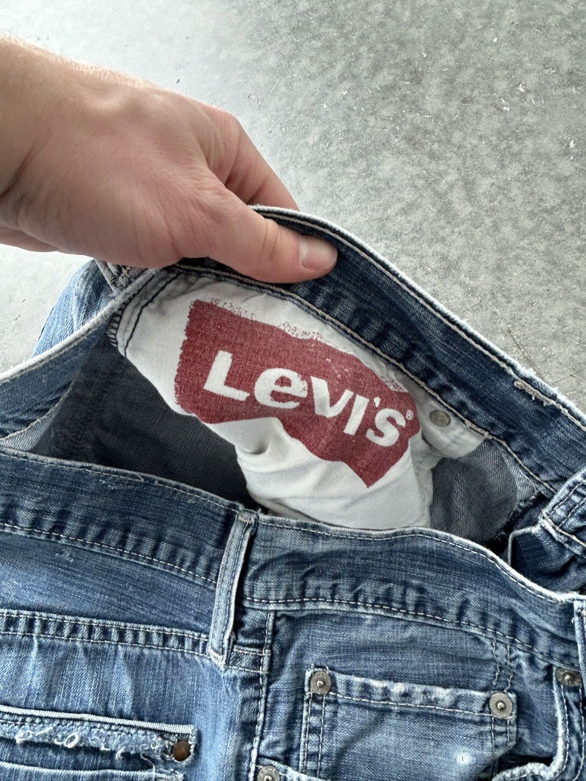 Levi's Vintage Y2K Levis Paint Splatter Bootcut Flared Jeans Size US 33 - 6 Thumbnail