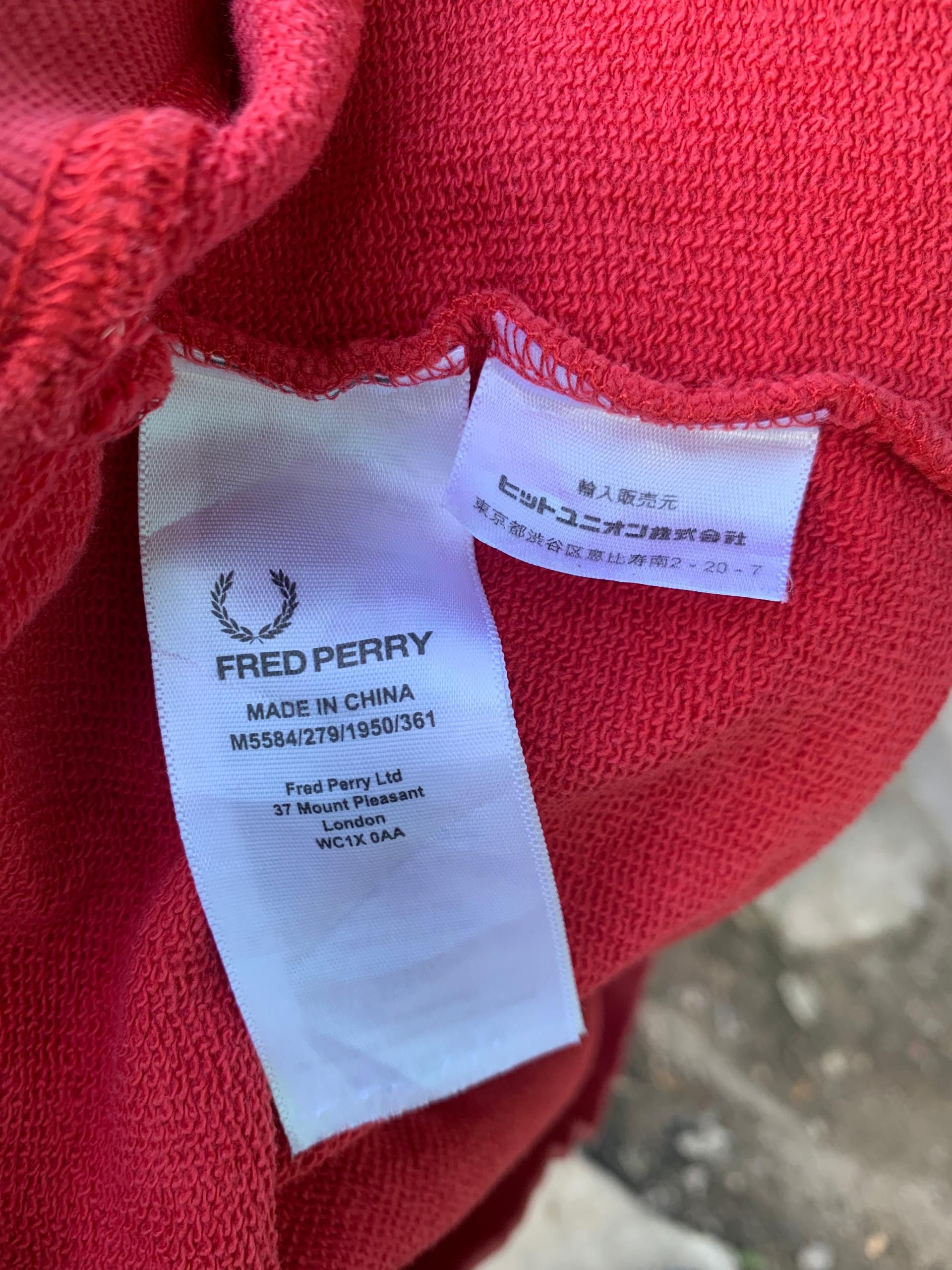 Fred Perry × Vintage Vintage Fred Ferry Red Sweatshirt Size US M / EU 48-50 / 2 - 7 Thumbnail