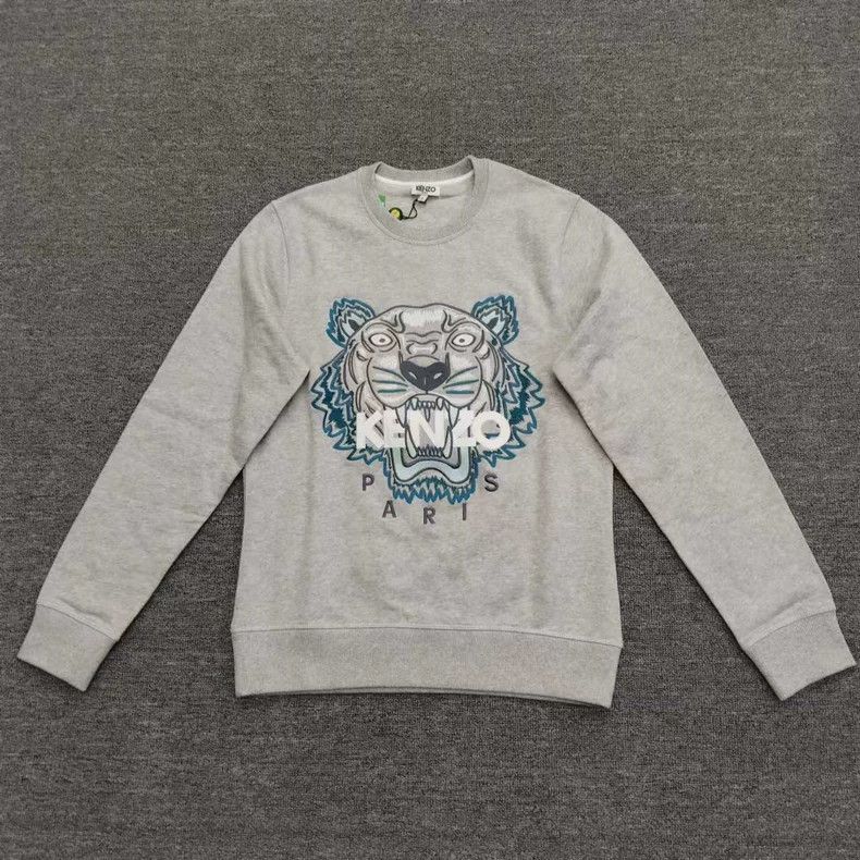 Kenzo KENZO Embroidered tiger head grey hoodie Size US S / EU 44-46 / 1 - 1 Thumbnail