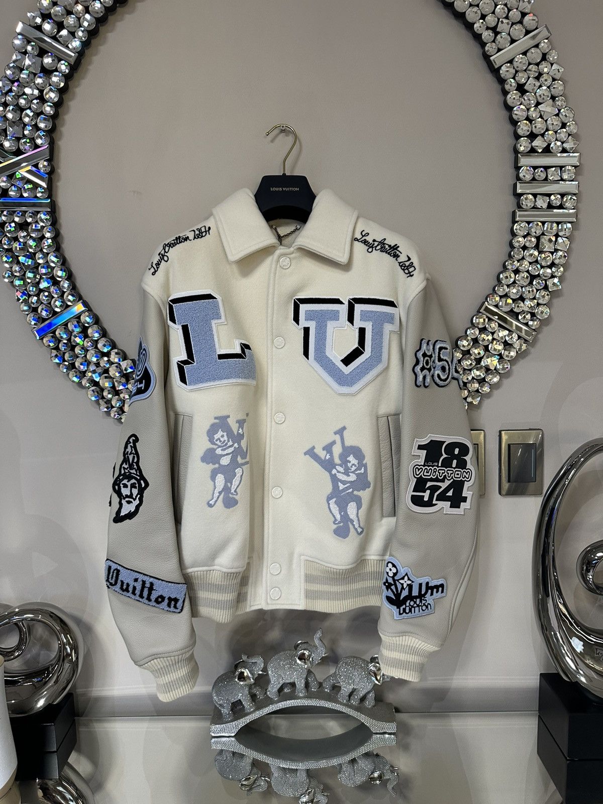 Louis Vuitton LOUIS VUITTON VARSITY LEATHER JACKET | Grailed