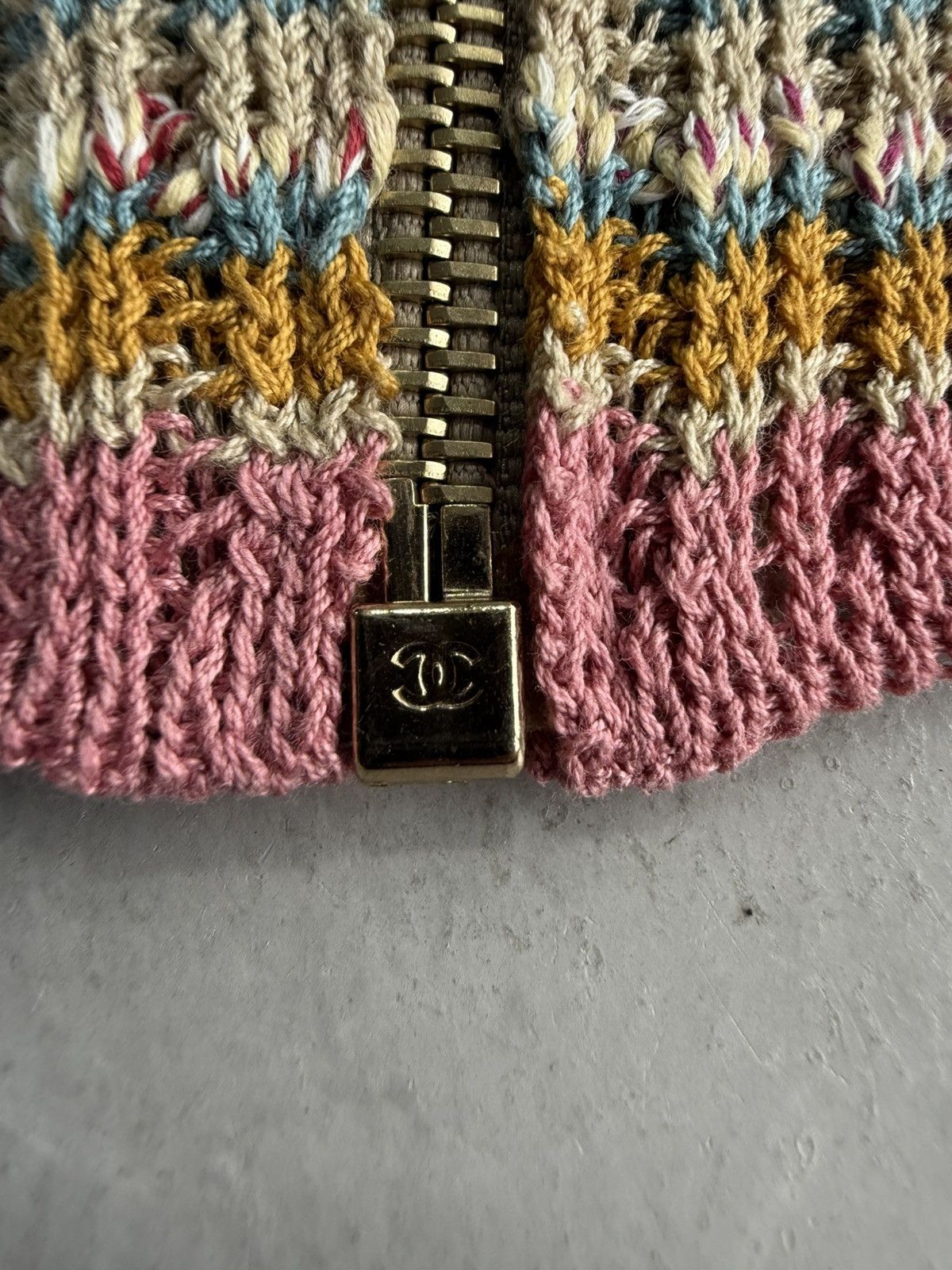 Chanel Chanel - Assymetrical Knit Zip Jacket Size XS / US 0-2 / IT 36-38 - 7 Thumbnail