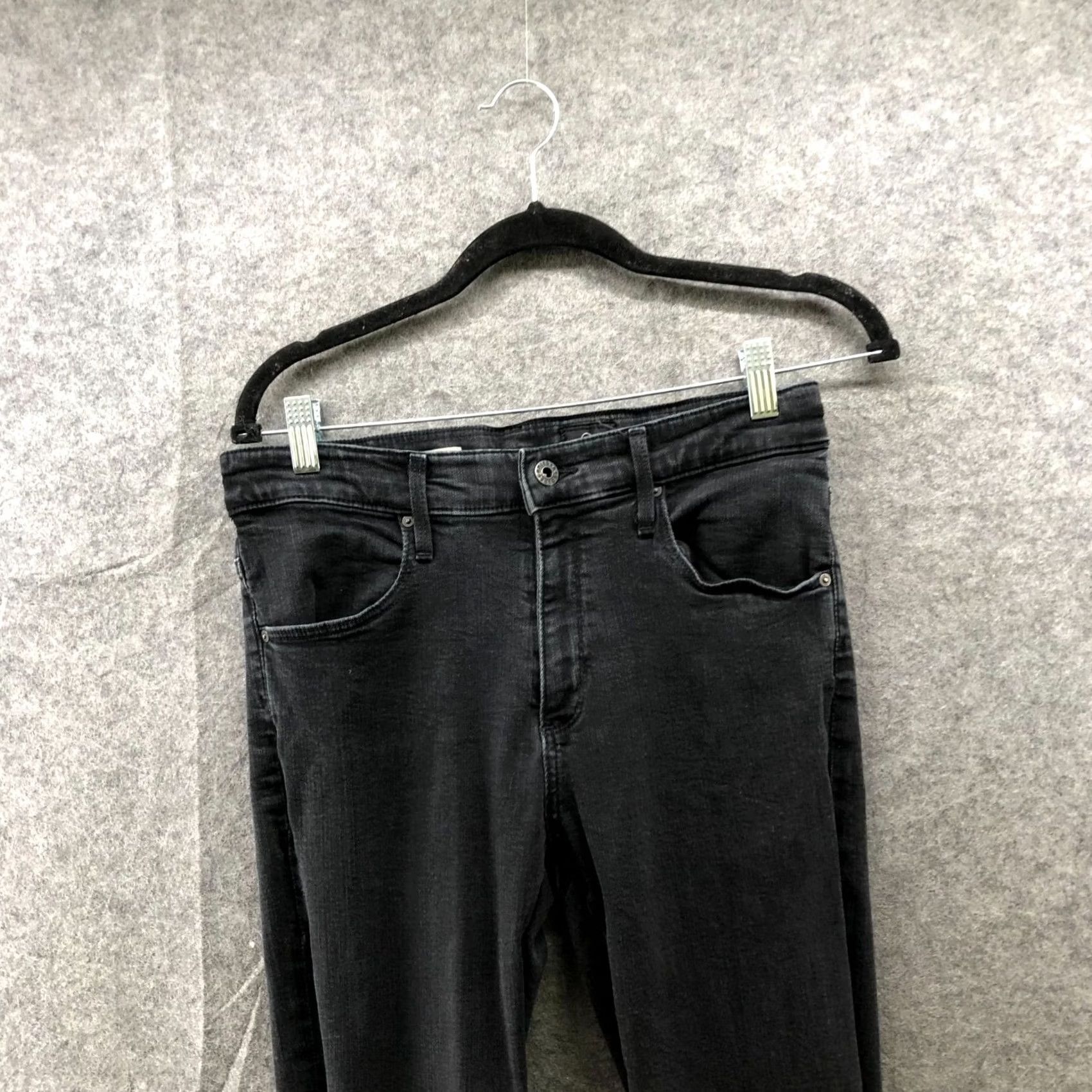 Vintage AG Adriano Goldschmied The Farrah High Rise Skinny Jean Womens 30 Black Size 30" / US 8 / IT 44 - 3 Thumbnail