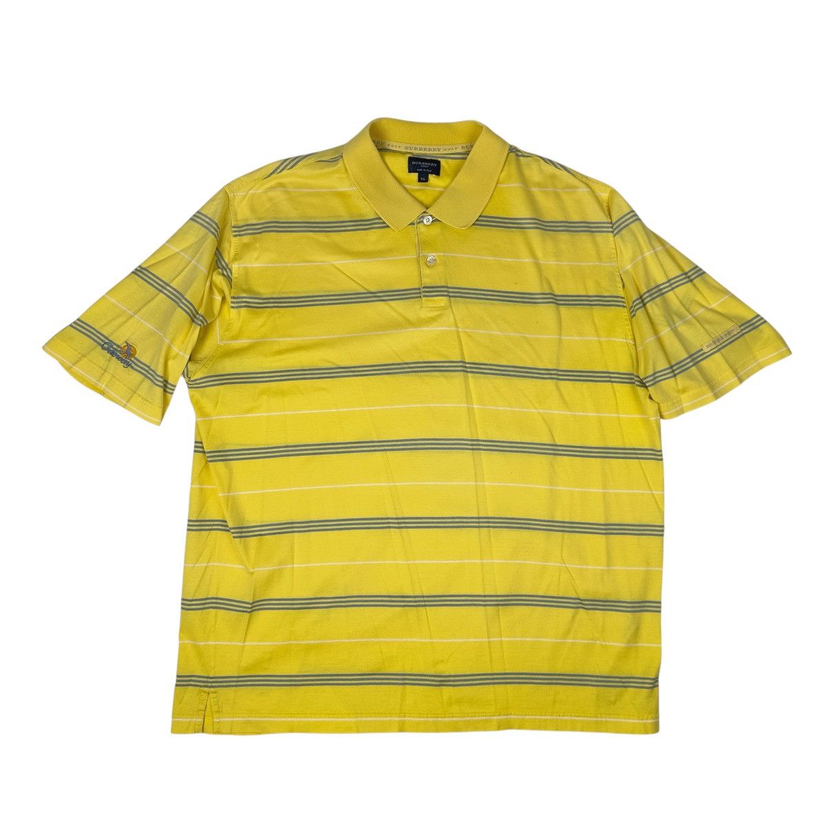 Burberry Burberry Golf Polo Shirt Short Sleeve Striped Made In Italy Size US XL / EU 56 / 4 - 1 Thumbnail