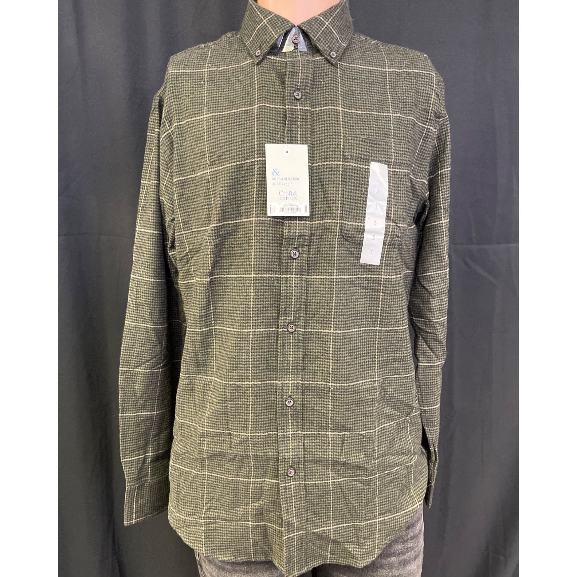 Other Croft & Barrow Men's Green Flannel Shirt/Button Up Sz S SKU Size US S / EU 44-46 / 1 - 1 Thumbnail