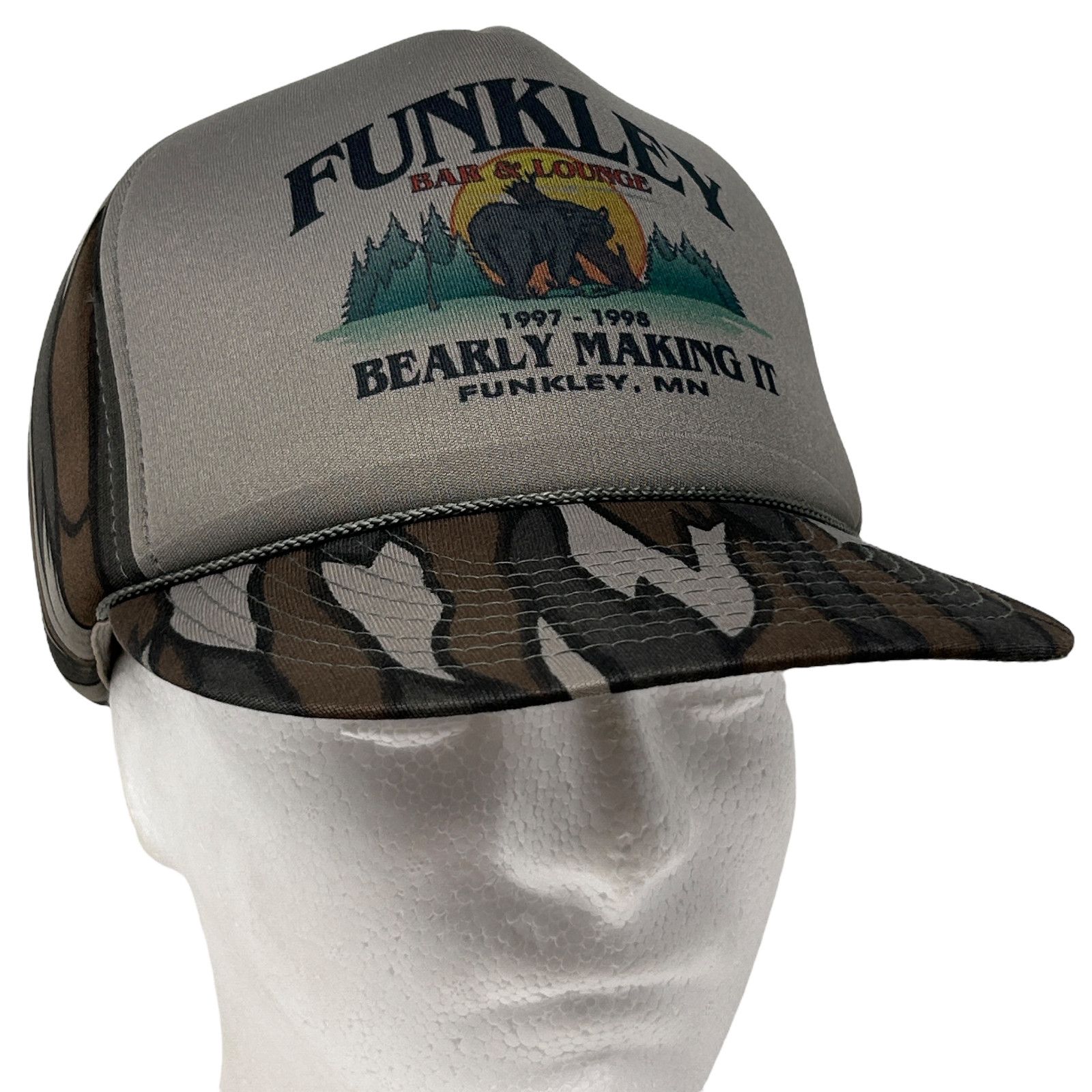 Vintage Vintage 90s Funkley Bar and Lounge Hat Baseball Cap Gray Size ONE SIZE - 9 Thumbnail