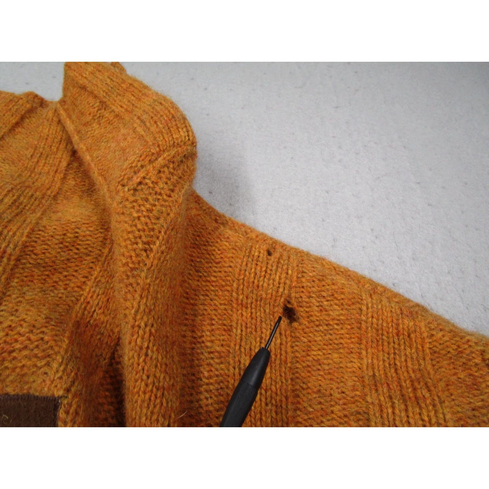 Vintage VINTAGE Varcity Sweater XL Brown Cable Knit Wool Turtleneck Pullover 90s Mens Size US XL / EU 56 / 4 - 5 Thumbnail