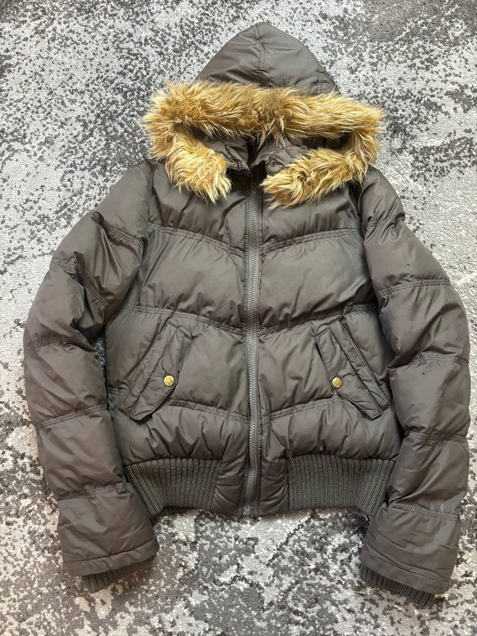 Pre-owned If Six Was Nine X Vintage Y2k Mkbomber Motorcycle Fur Collar Avantgarde Jacket In Brown