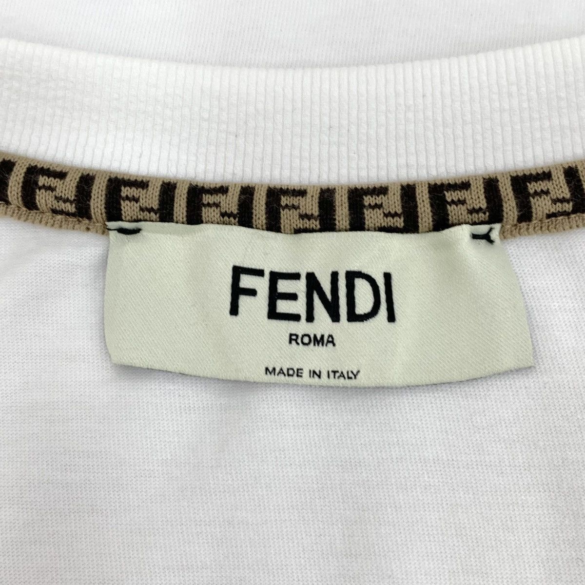 Fendi Fendi 22 Style White Logo Letter Short Sleeve T-shirt K26WX Size M / US 6-8 / IT 42-44 - 5 Thumbnail