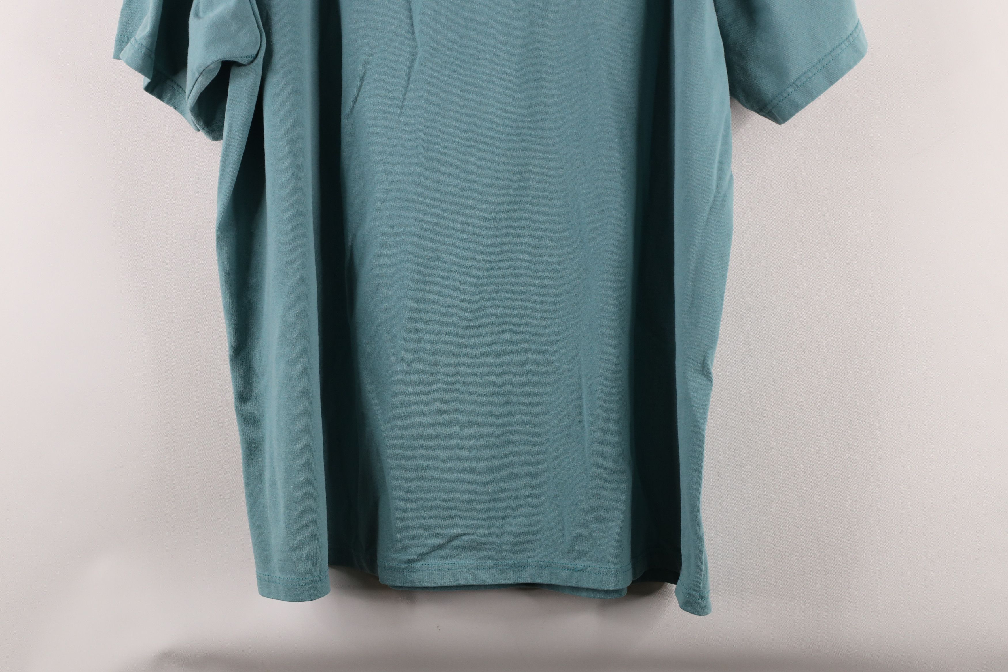 Vintage Vintage 90s Streetwear Blank Short Sleeve T-Shirt Teal Size US XL / EU 56 / 4 - 13 Thumbnail