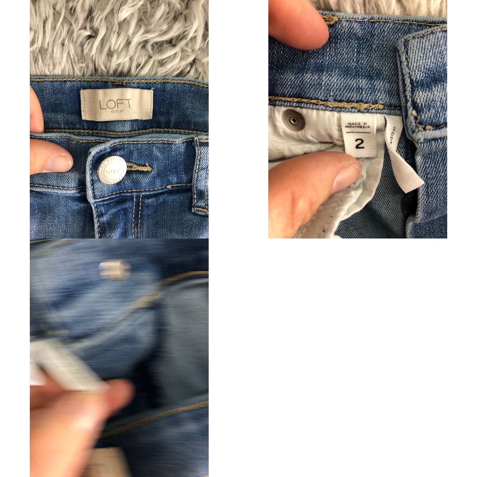 Loft VINTAGE: No LOFT Jeans Modern Skinny Women Size 2 Mid Rise Accented Ankle Blue Denim Jeans Women Modern Skinny LOFT Size 26" / US 2 / IT 38 - 8 Thumbnail