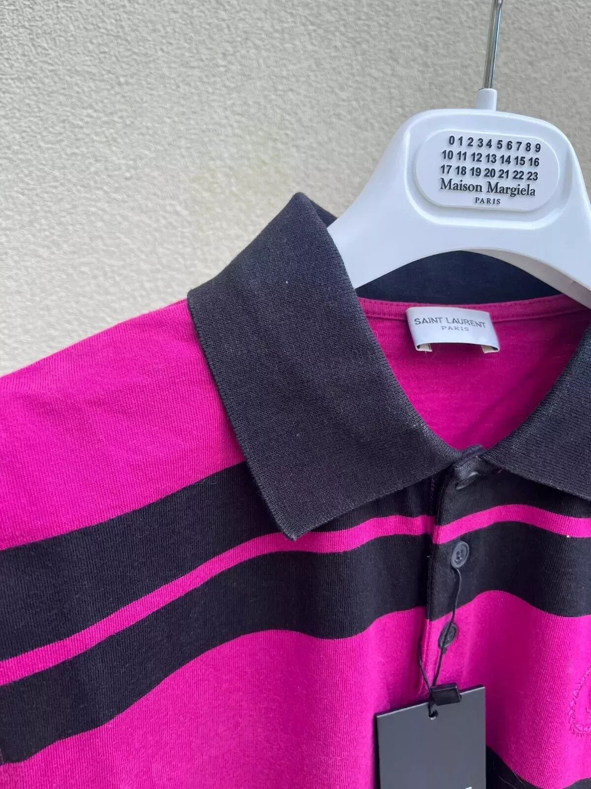Saint Laurent Paris o1rshd1 YSL Embroidered Polo Sport in Water Melon Size US L / EU 52-54 / 3 - 2 Thumbnail