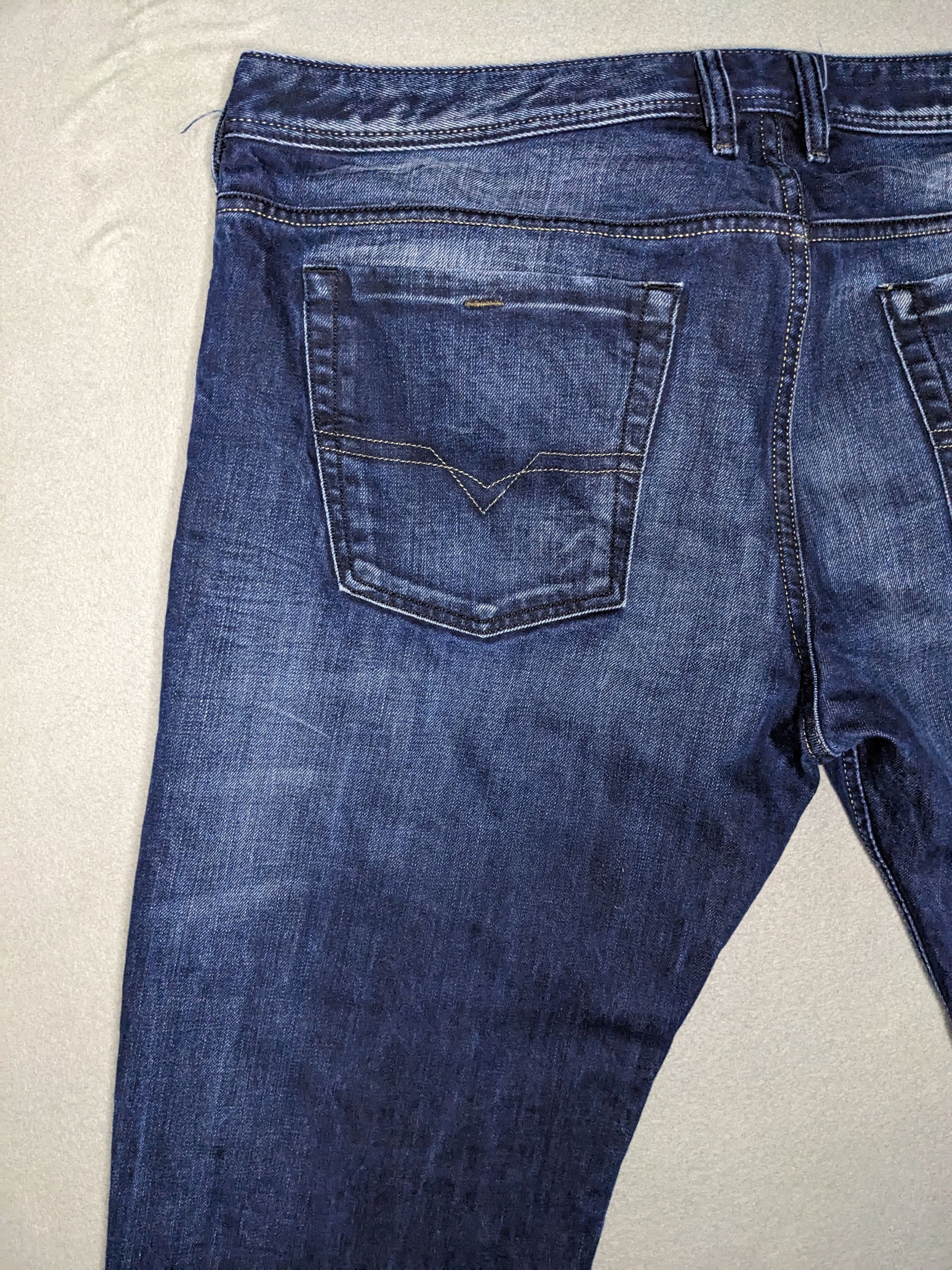 Diesel Diesel Zathan Jeans Mens 42x28 Blue Dark Wash Bootcut Italy Size US 42 / EU 58 - 10 Thumbnail