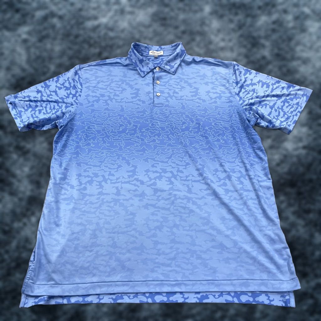 Peter Millar Peter Millar Polo Shirt Mens XL Blue Golf Summer Comfort Camouflage Ombre Loud No Logo Size US XL / EU 56 / 4 - 1 Thumbnail