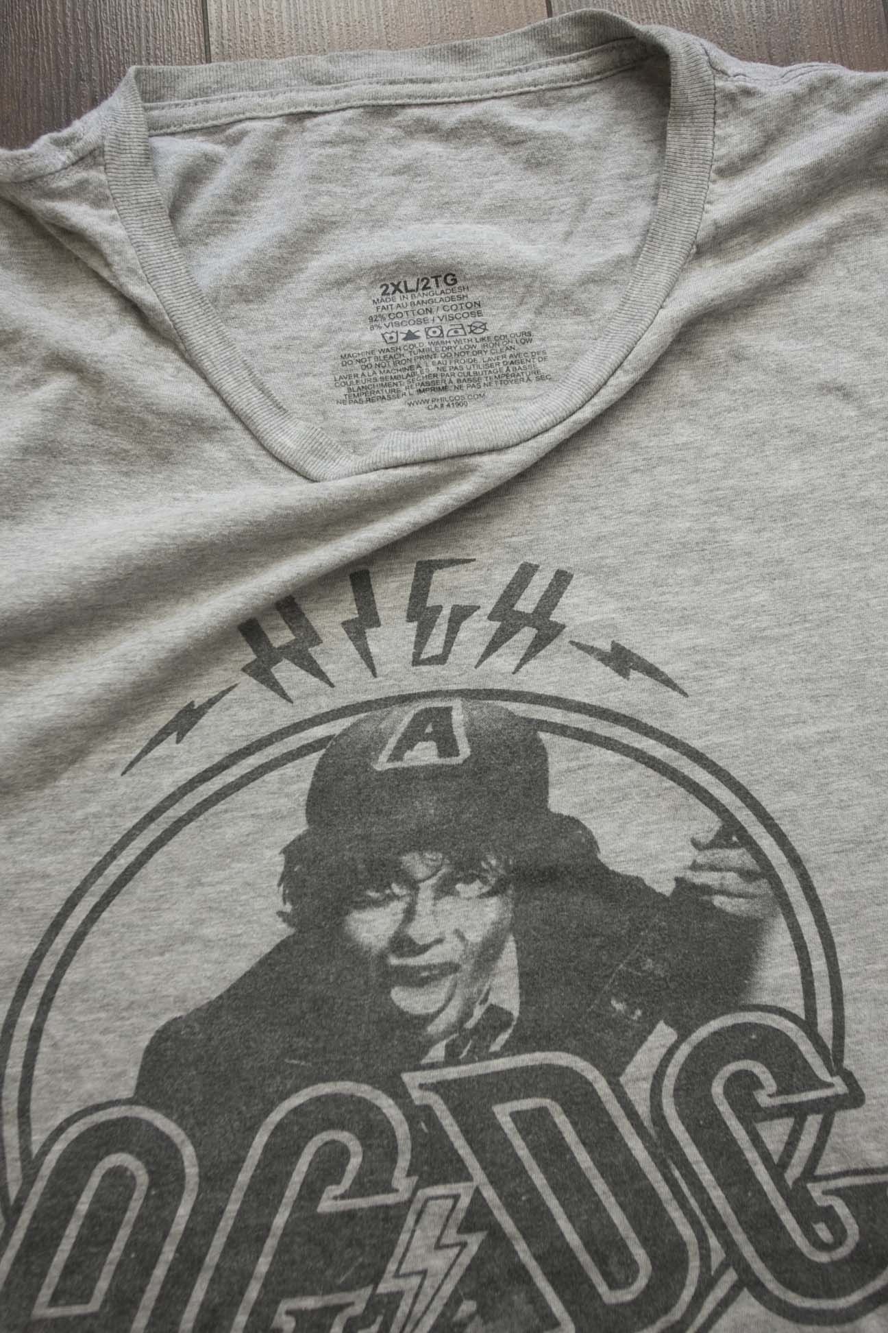 Band Tees AC/DC Angus Young T Shirt Size 2XL Voltage Gray Size US XXL / EU 58 / 5 - 2 Thumbnail